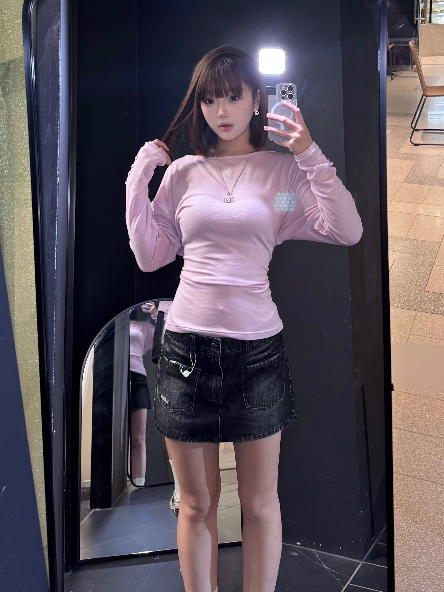 NAWS SOFT MIST PINK LUCERNE LONG SLEEVE TEE