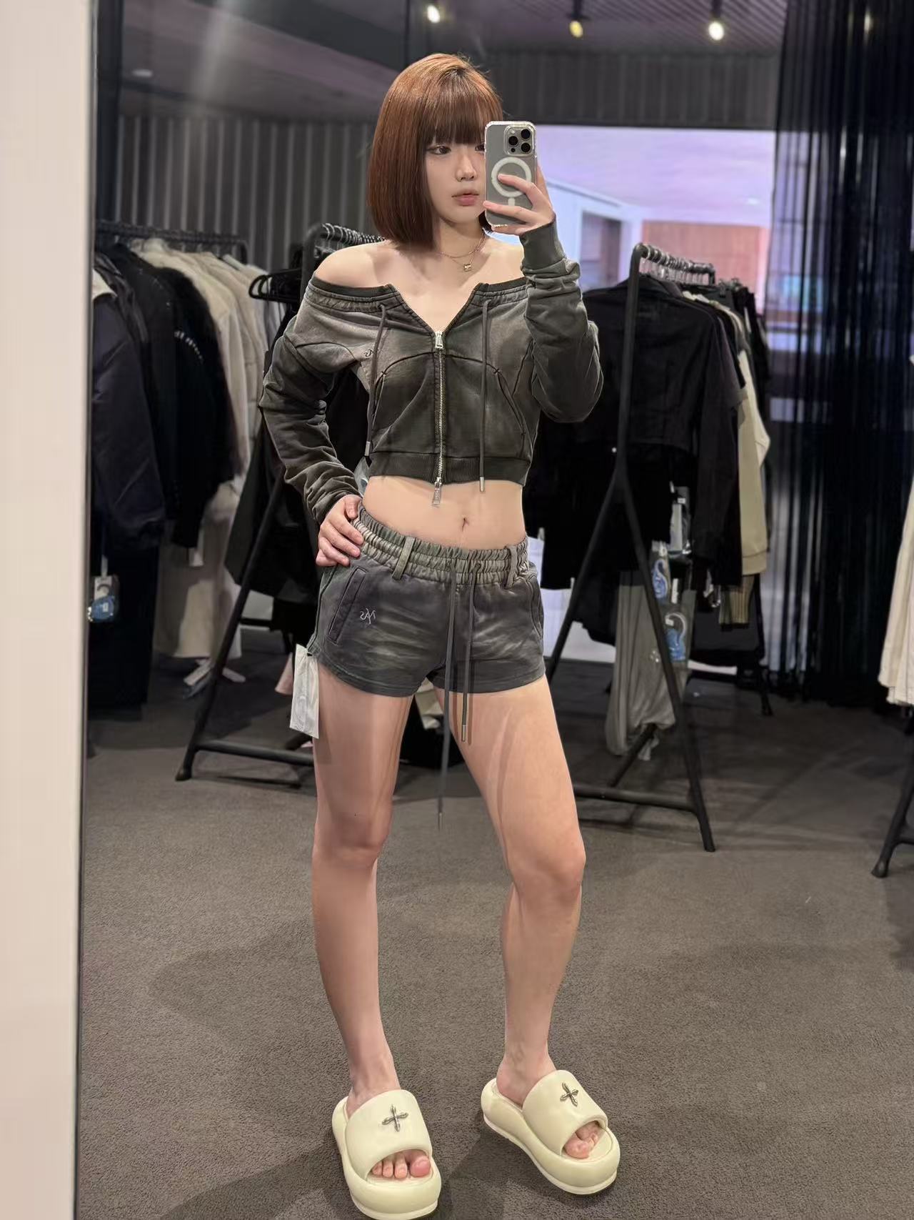 NAWS INK OFF-SHOULDER HOODIE