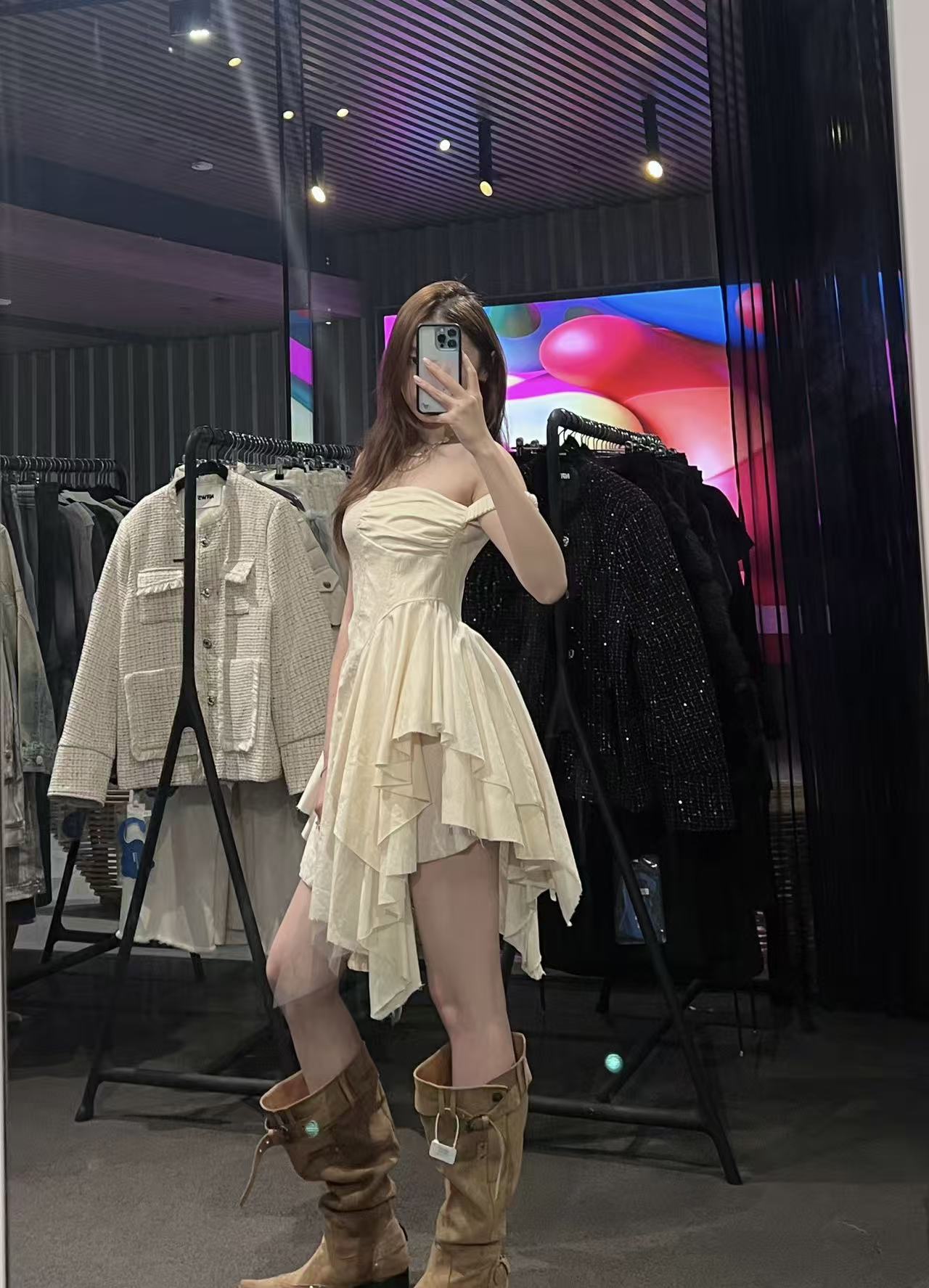 Elywood WHITE BANDEAU SHORT DRESS