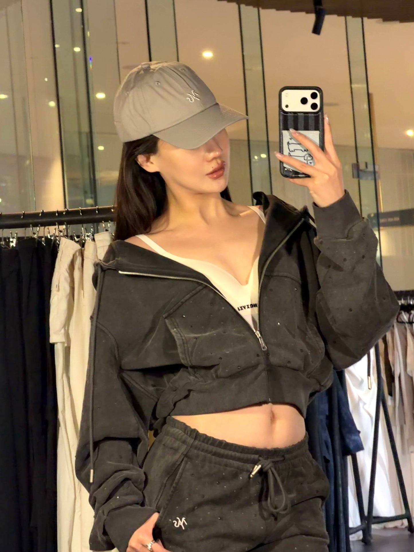 NAWS SPARKLY CROPPED HOODIE