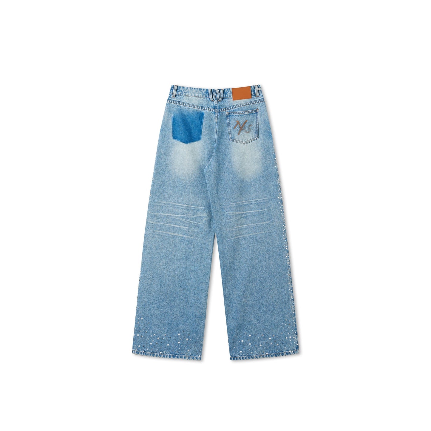 NAWS SEQUIN WIDE-LEG JEANS