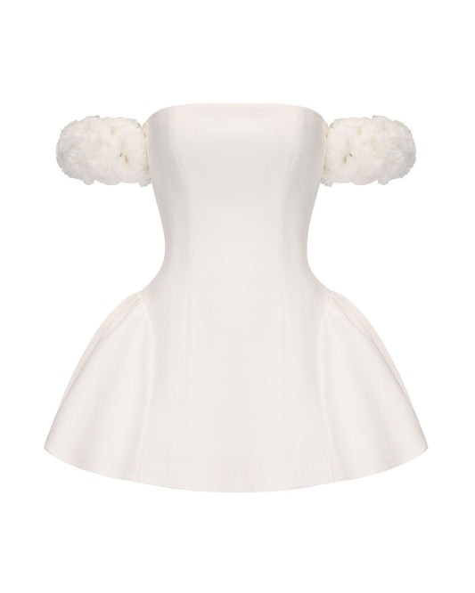 Nana Jacqueline Flora Dress (White)
