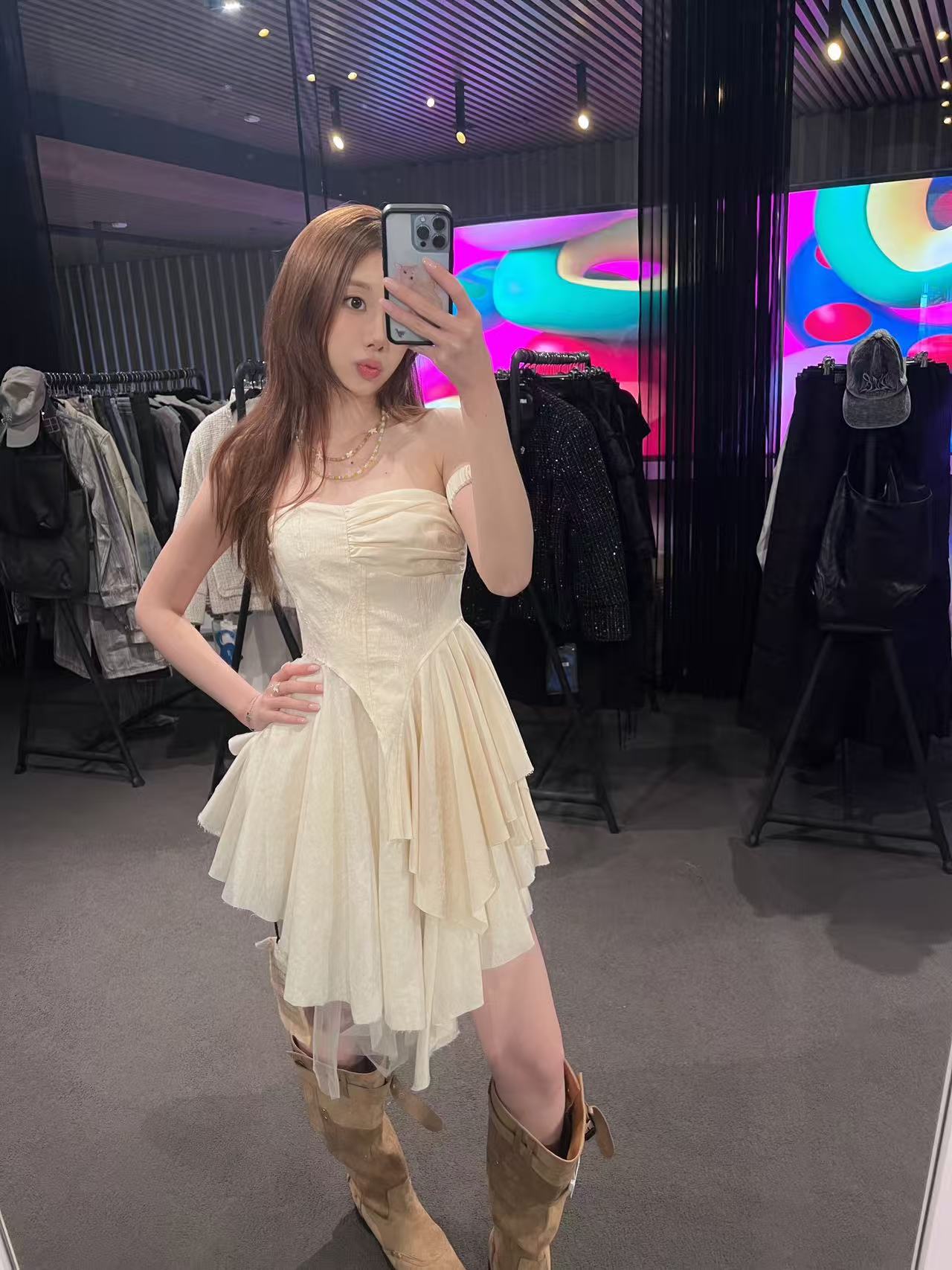 Elywood WHITE BANDEAU SHORT DRESS