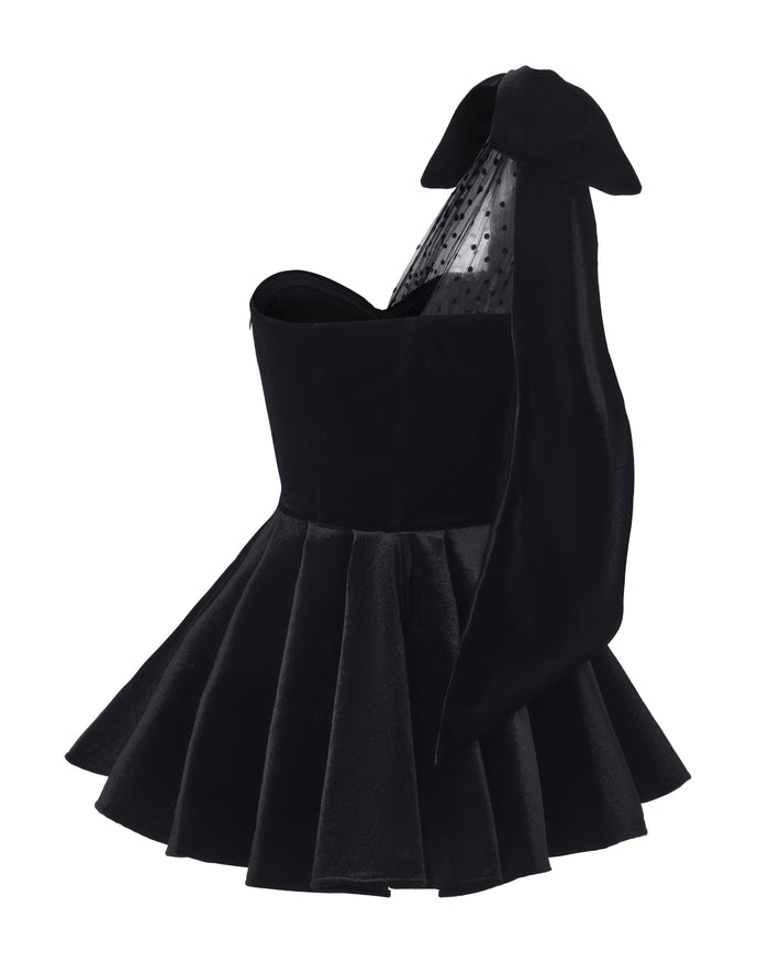 Nana Jacqueline Zephina Velvet Mini Dress