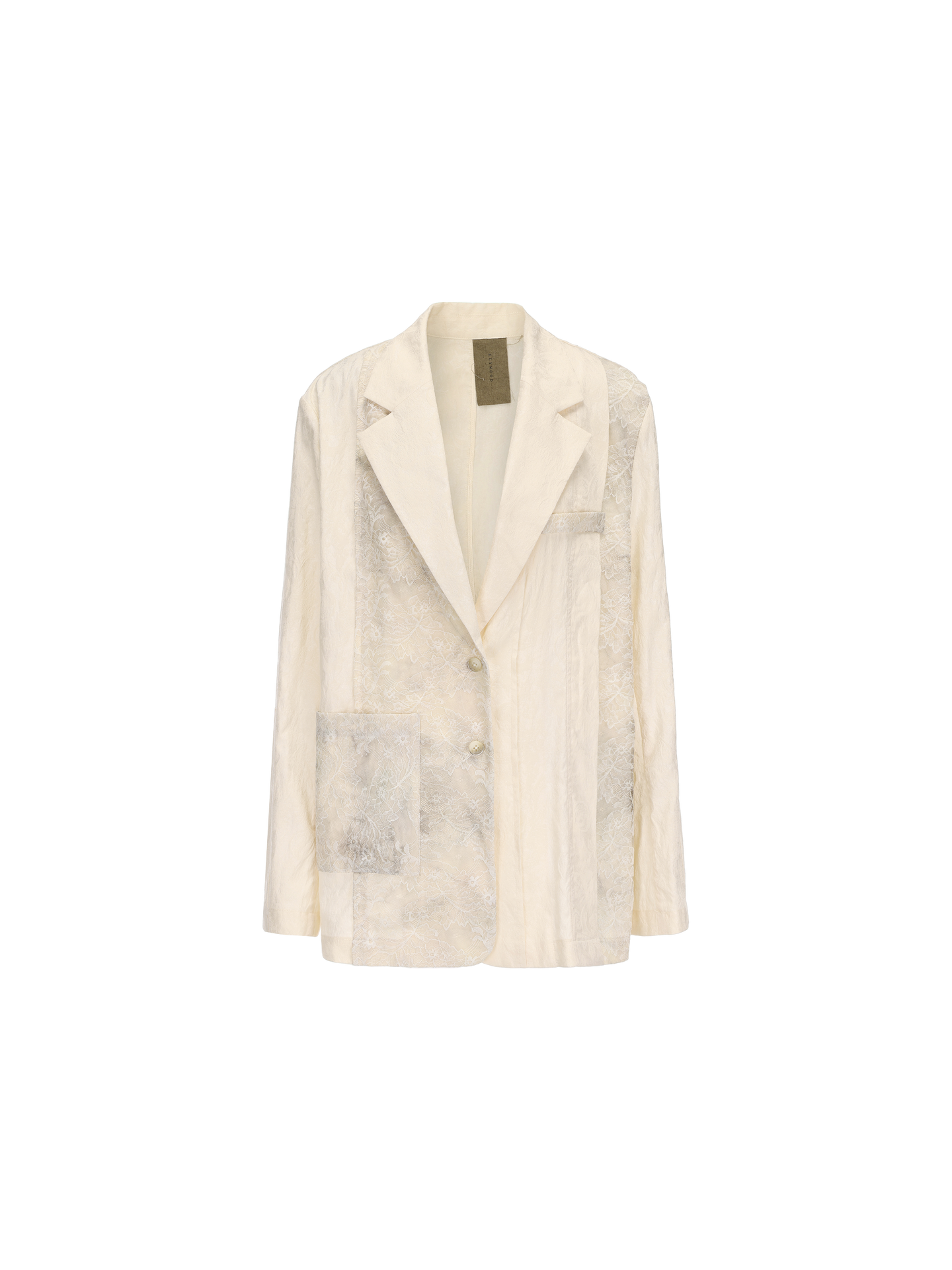 ELYWOOD APRICOT LACE PANEL BLAZER