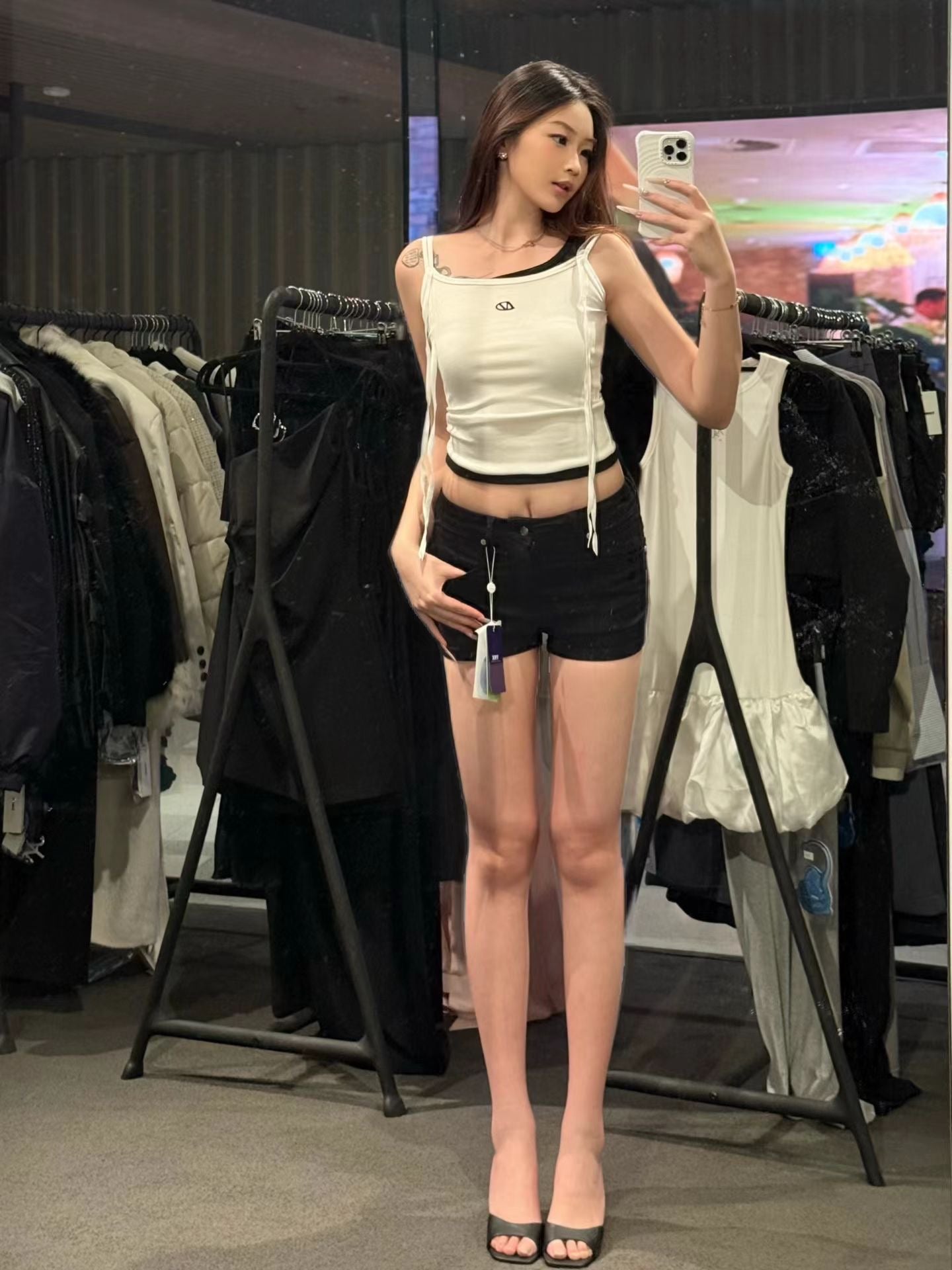 NAWS BLACK SAND DENIM SHORTS