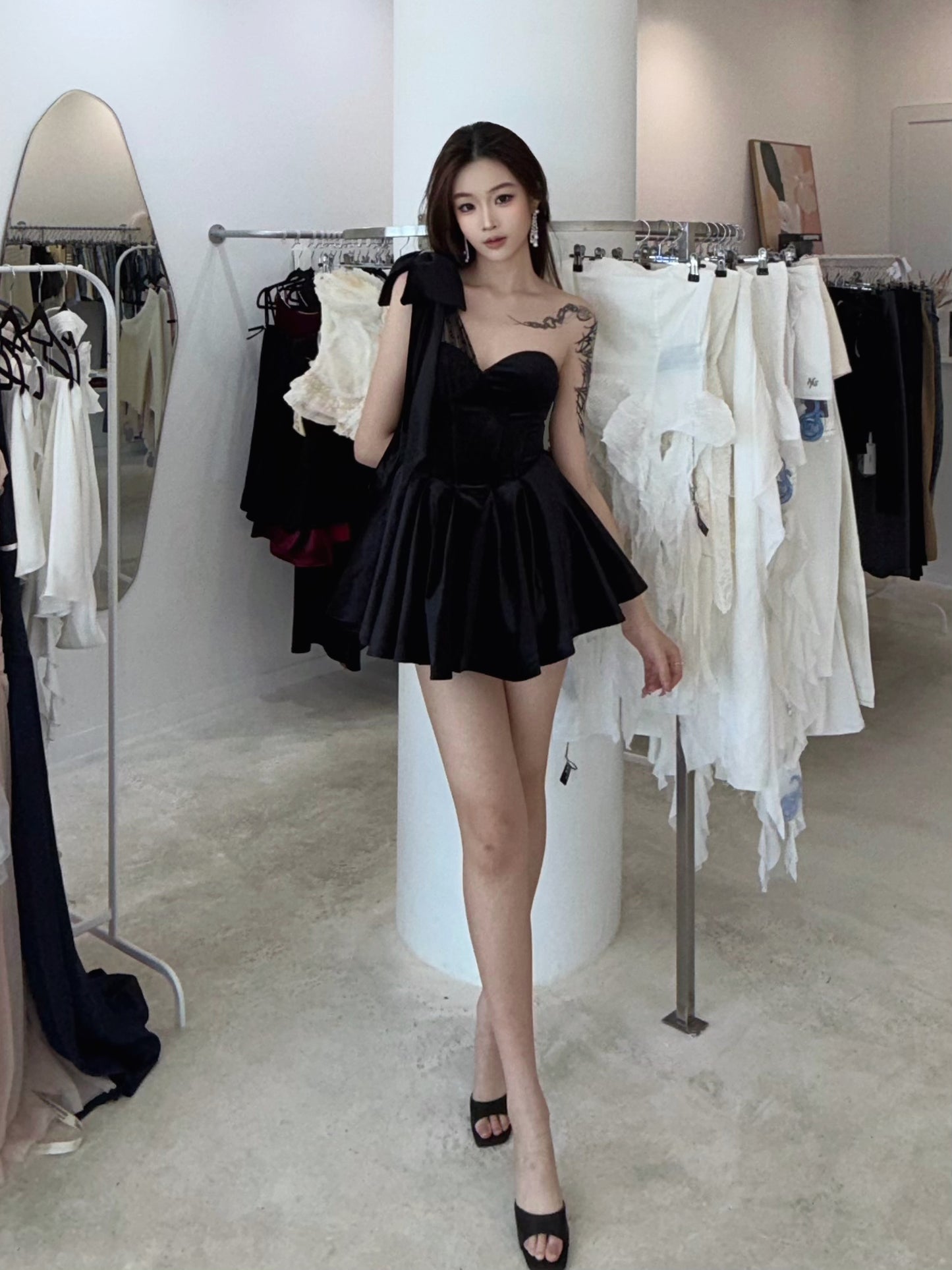 Nana Jacqueline Zephina Velvet Mini Dress