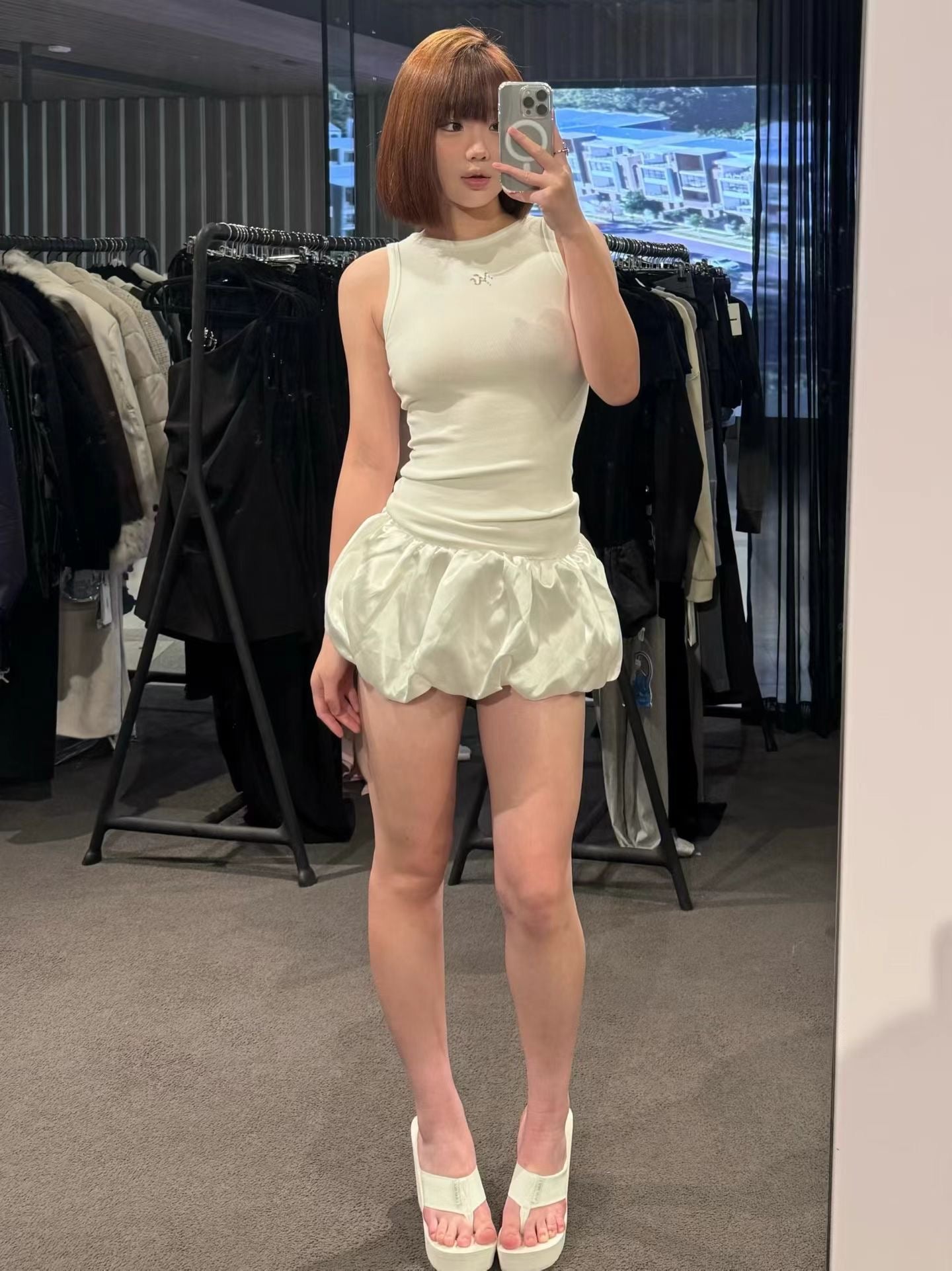 NAWS WHITE 3-CARAT BUD DRESS