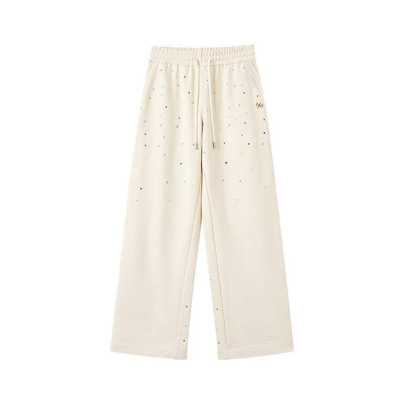 NAWS CLOUD BEIGE GLITTER KNITTED PANTS