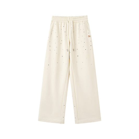 NAWS CLOUD BEIGE GLITTER KNITTED PANTS