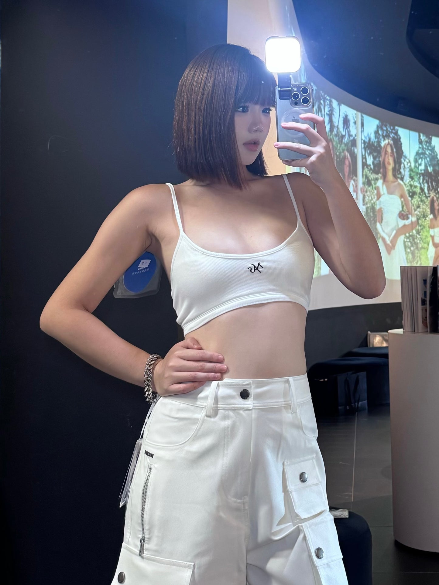 NAWS ANNOTATION BRALETTE IN WHITE