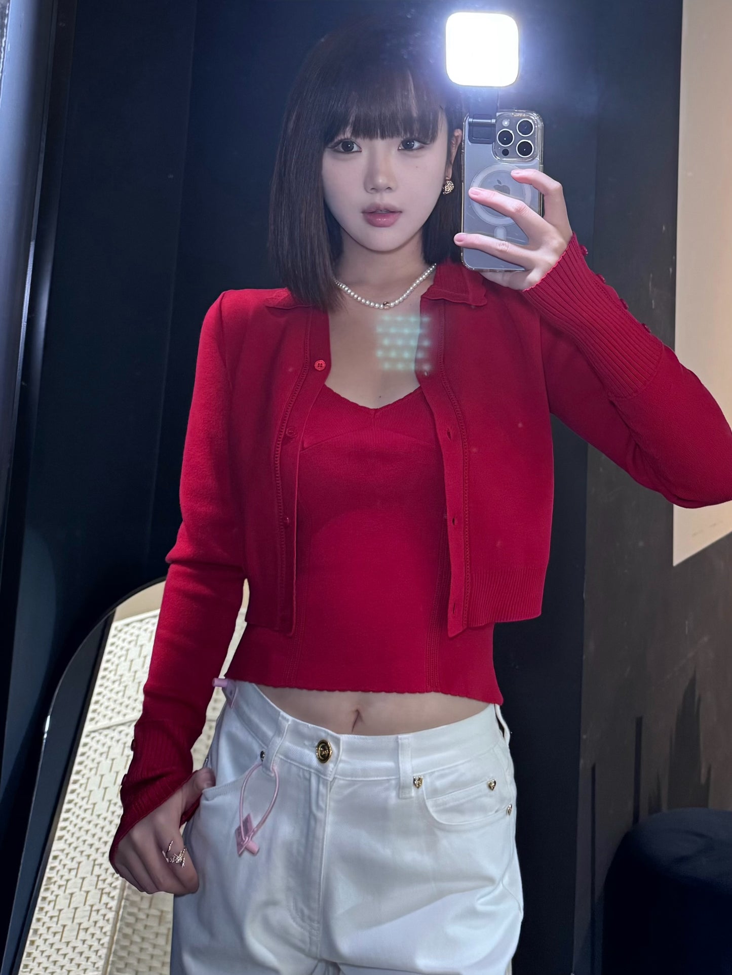 Nana Jacqueline Jenna Cardigan (Red)