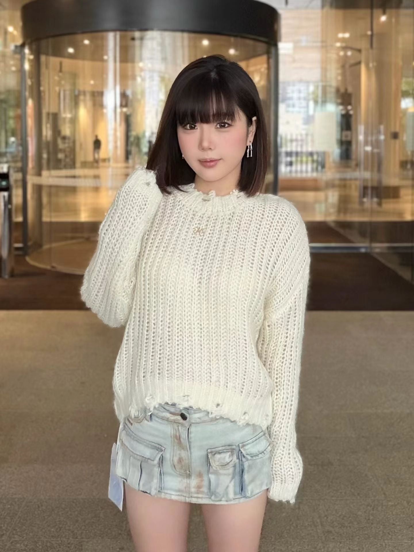 NAWS DISTRESSED SWEATER