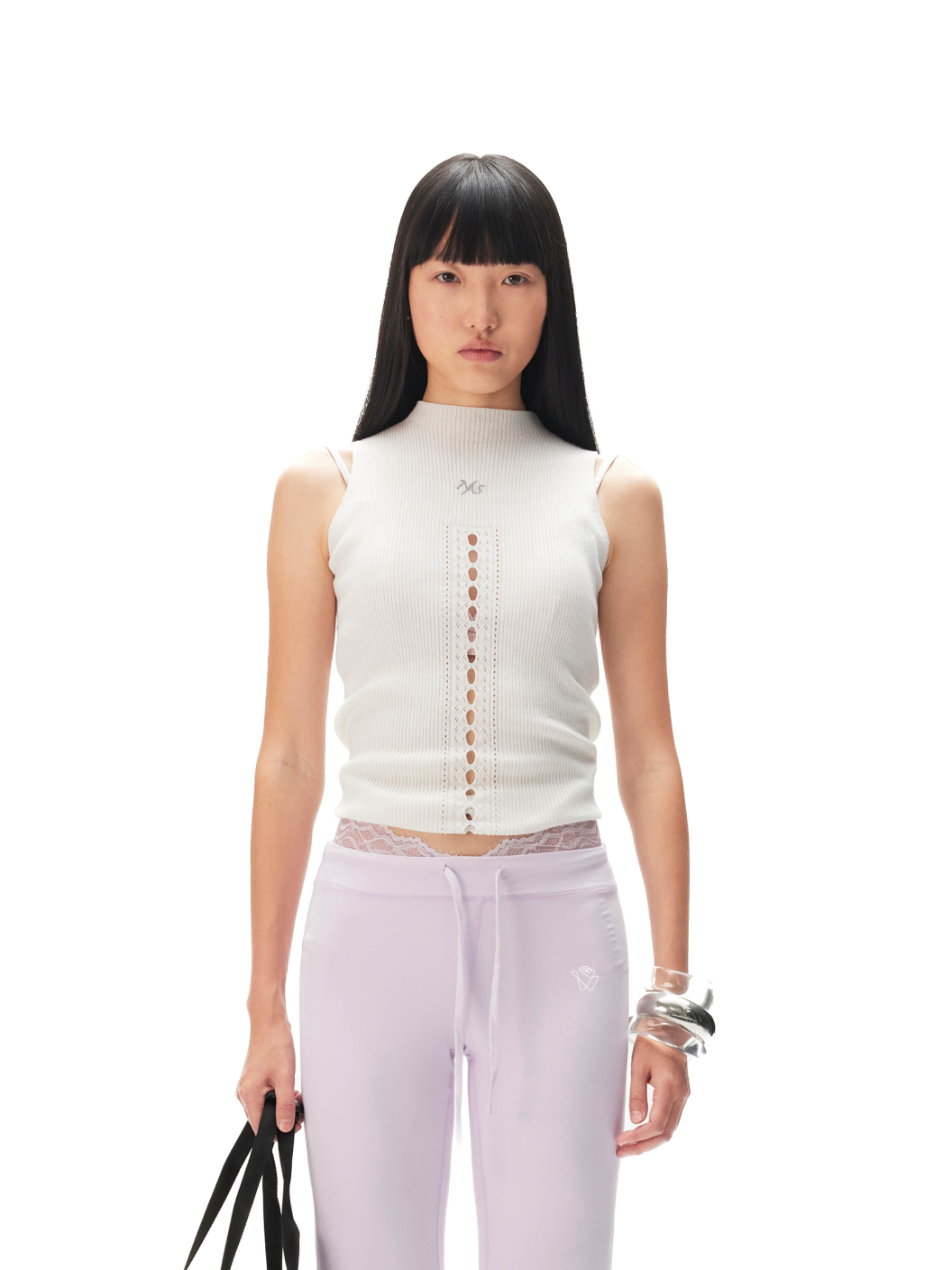 NAWS CLOUD WHITE BALLET KNIT TANK TOP
