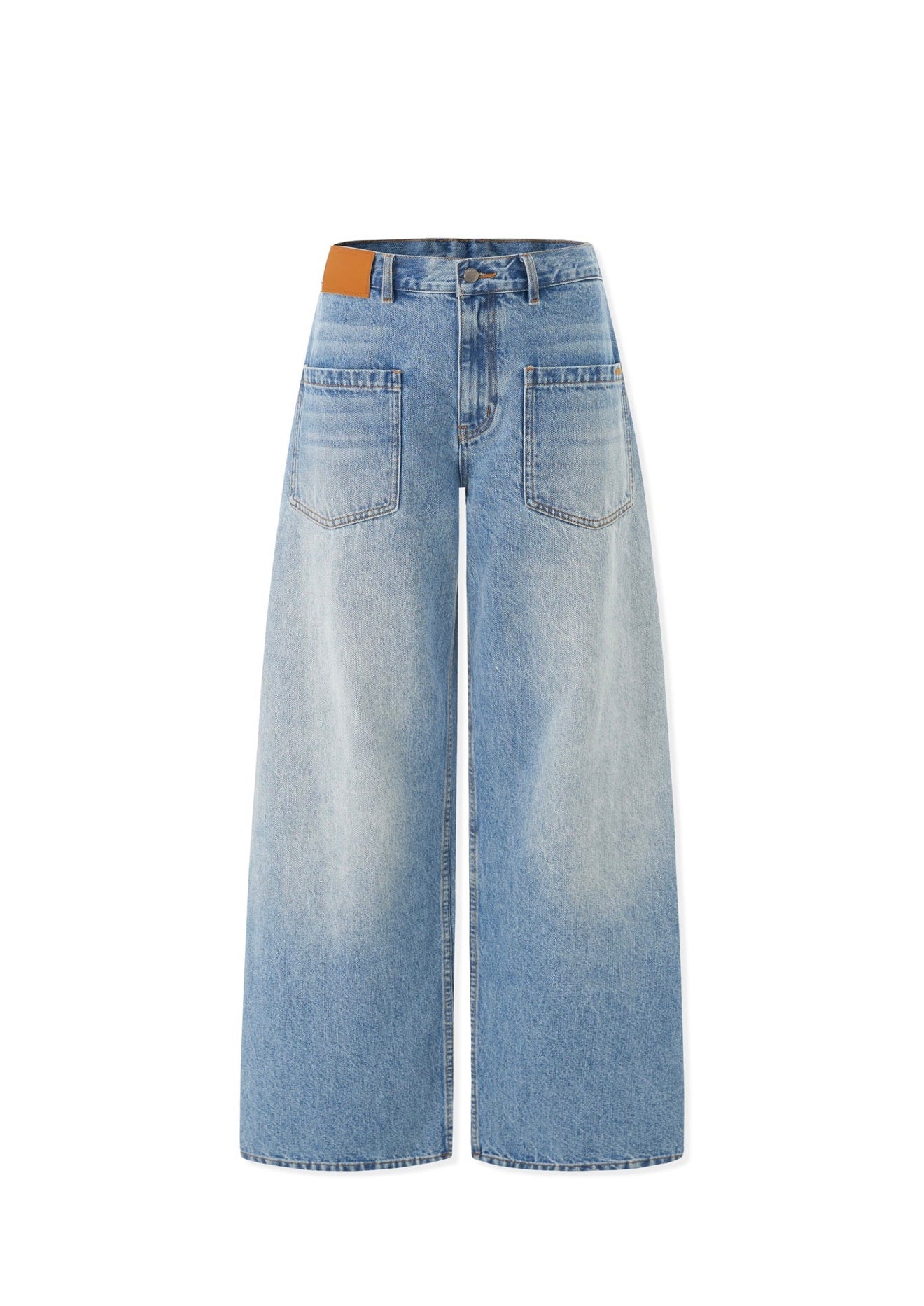 NAWS BLUE CERAMIC DENIM SACK JEANS