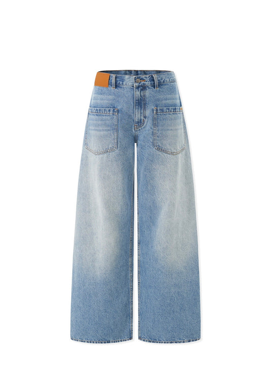 NAWS BLUE CERAMIC DENIM SACK JEANS