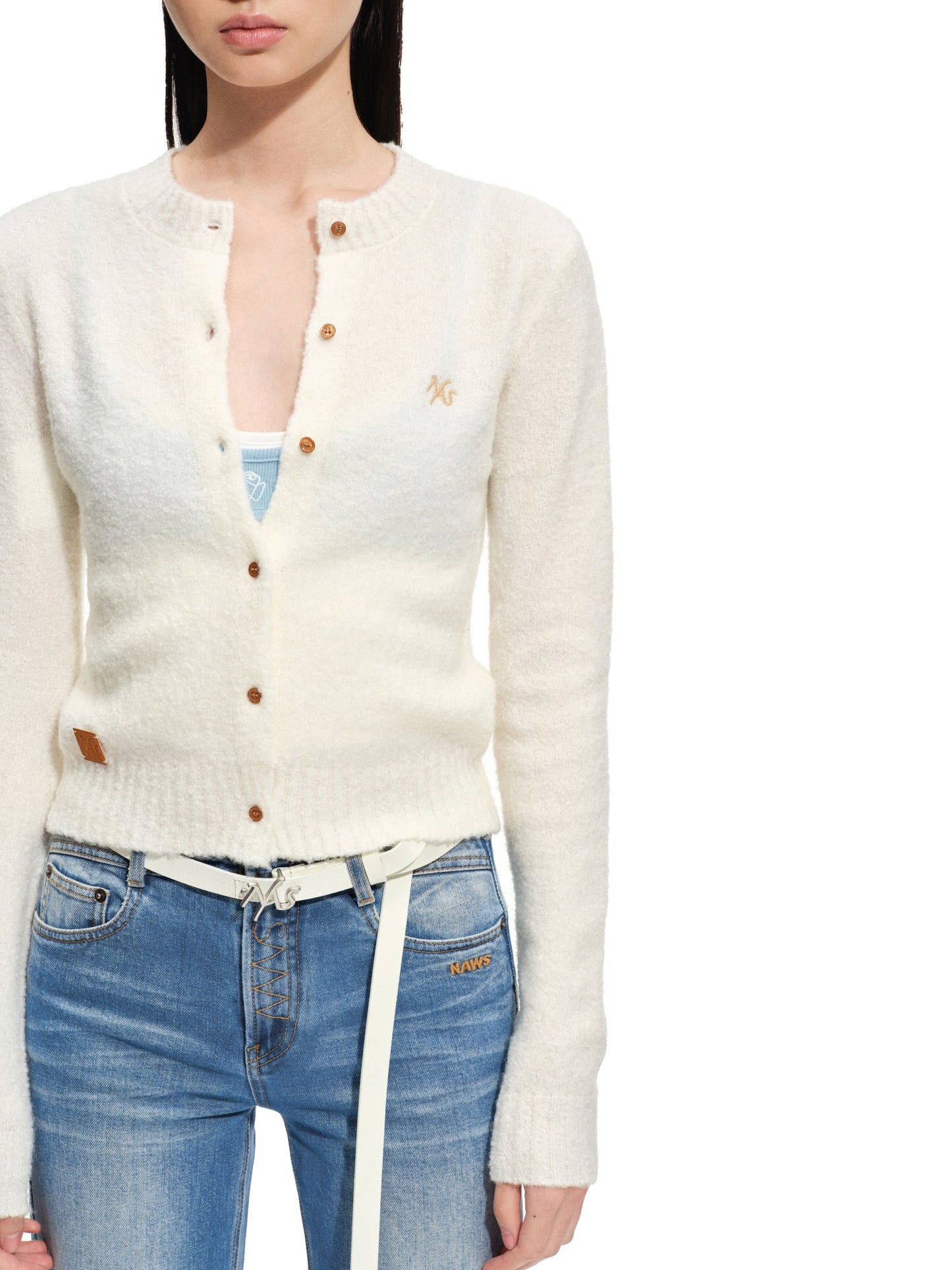 NAWS POLAR CREW-NECK KNIT CARDIGAN