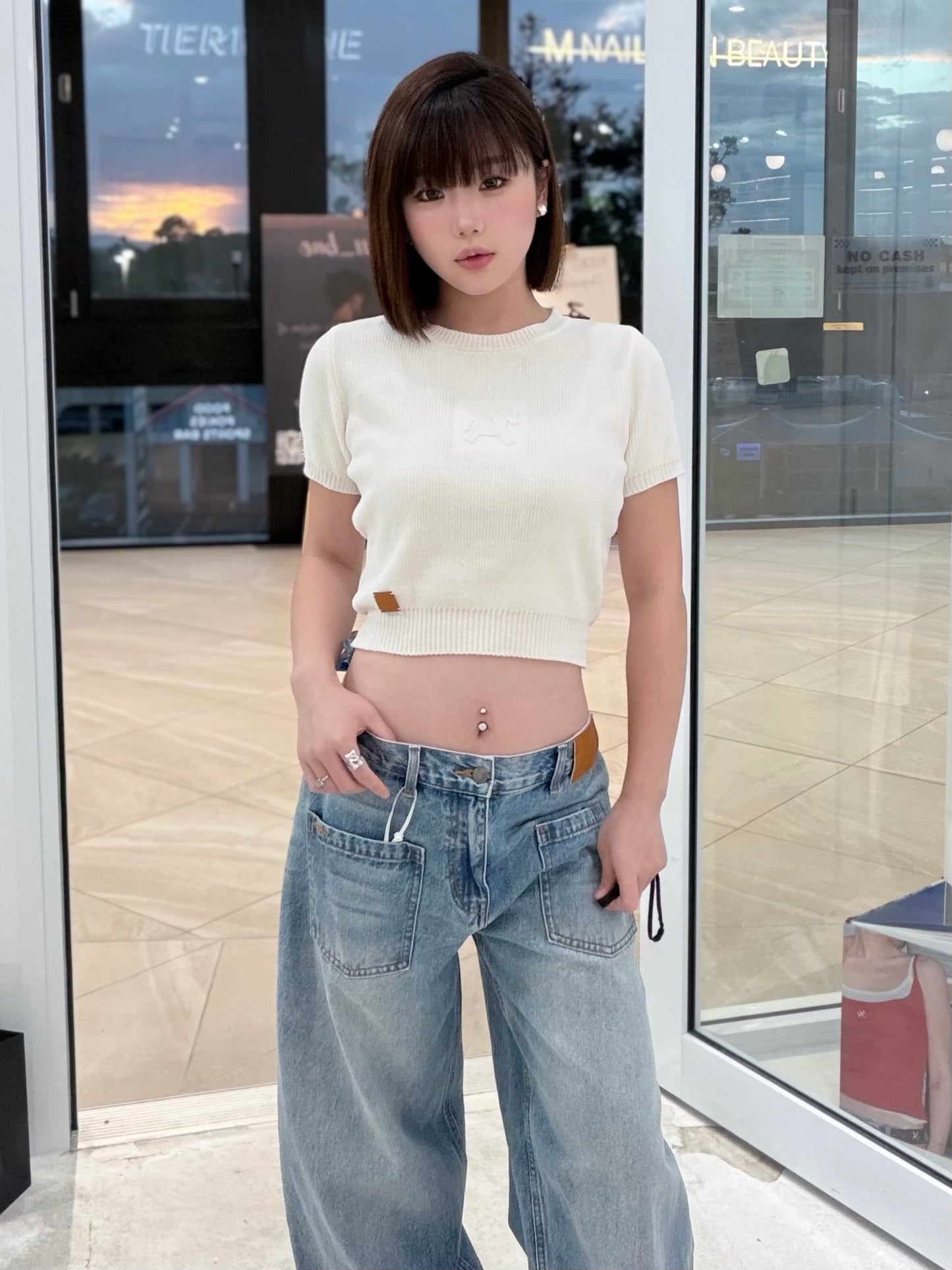 NAWS MILK WHITE PONY KNIT TEE