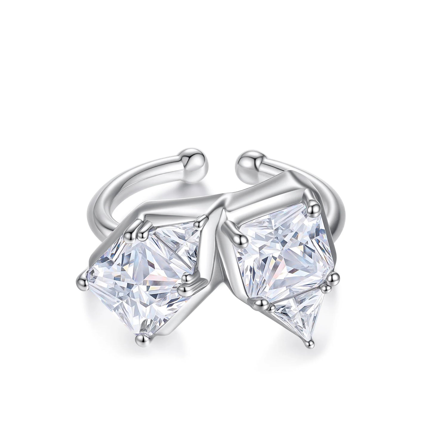 Poem Concord Ring-white stone