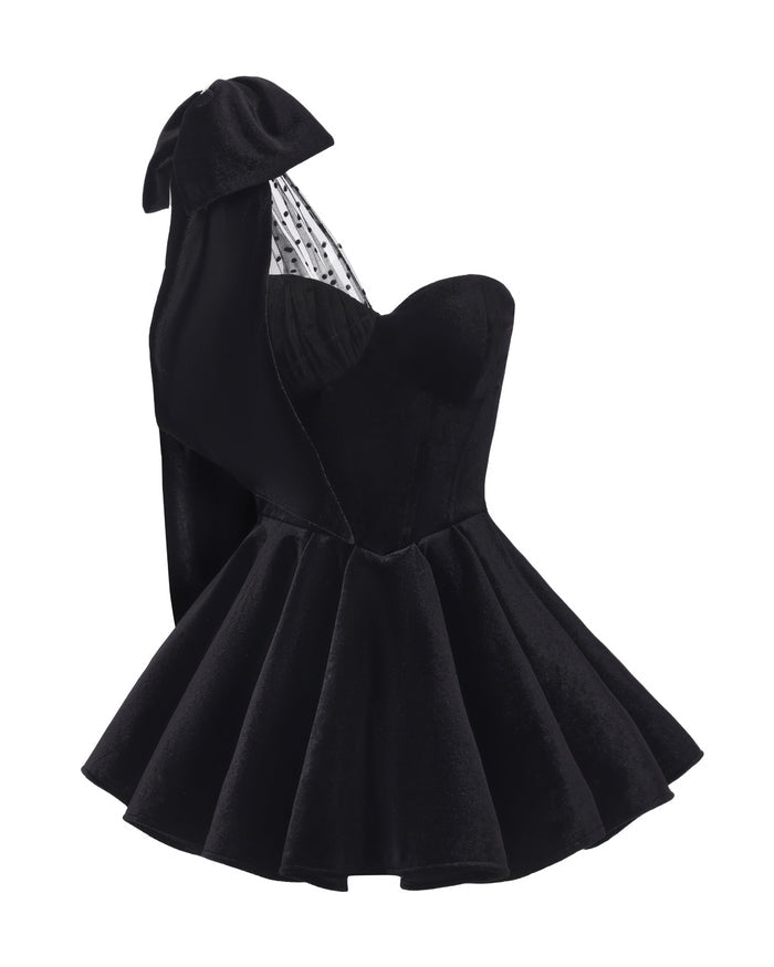 Nana Jacqueline Zephina Velvet Mini Dress
