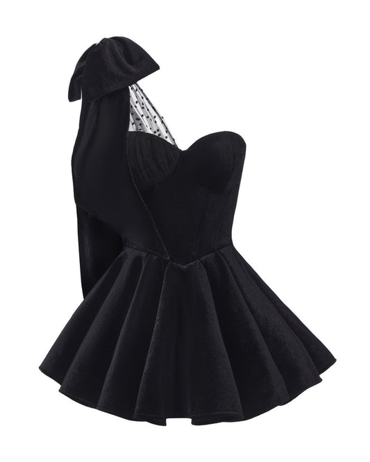 Nana Jacqueline Zephina Velvet Mini Dress