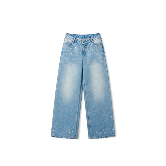 NAWS SEQUIN WIDE-LEG JEANS