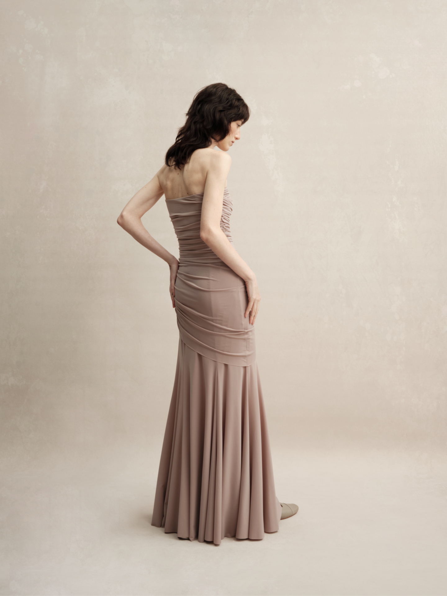 Elywood SOFT PINK PLEATED DRESS