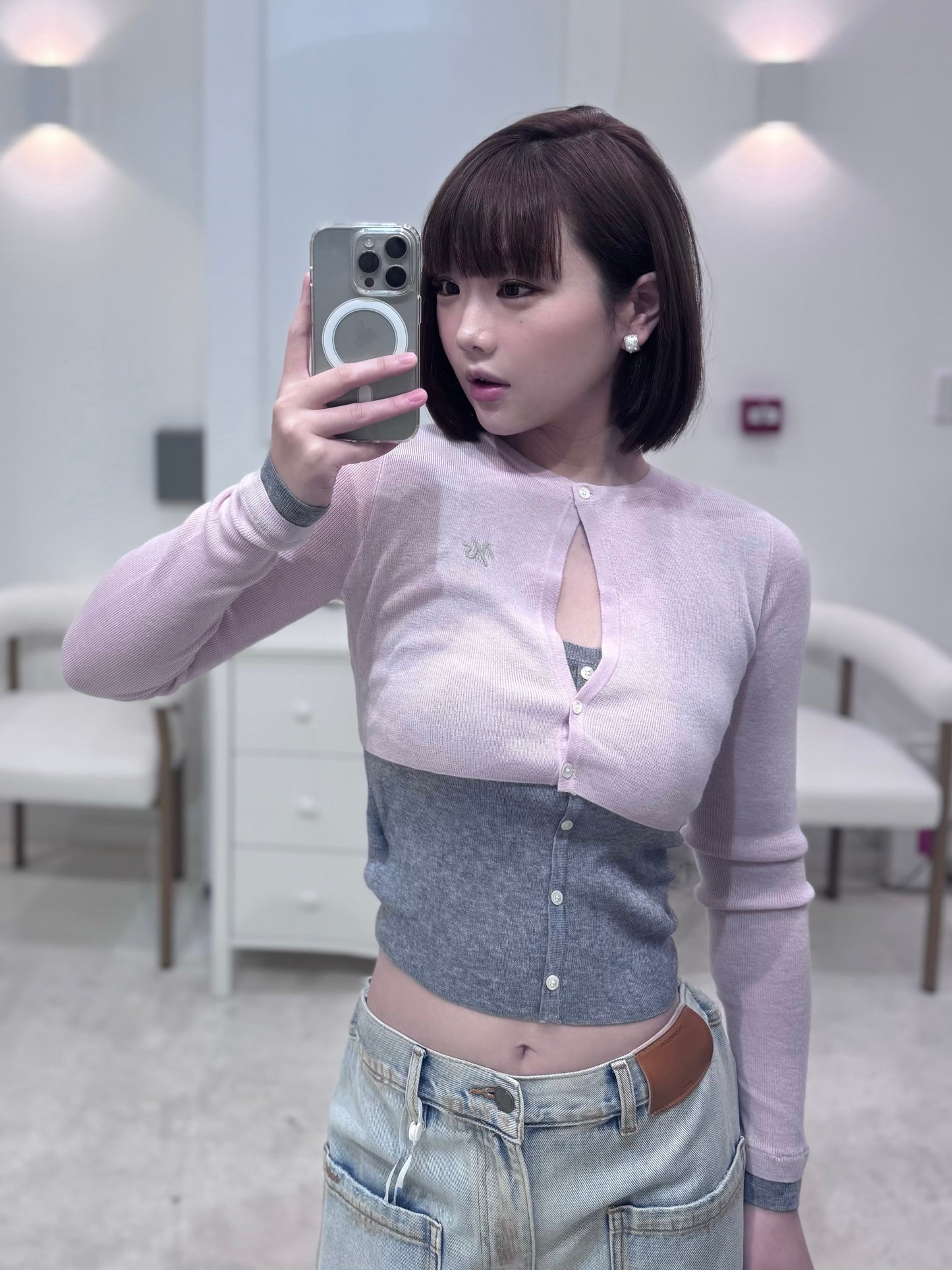NAWS MISTY PINK CHAMPS KNIT SWEATER
