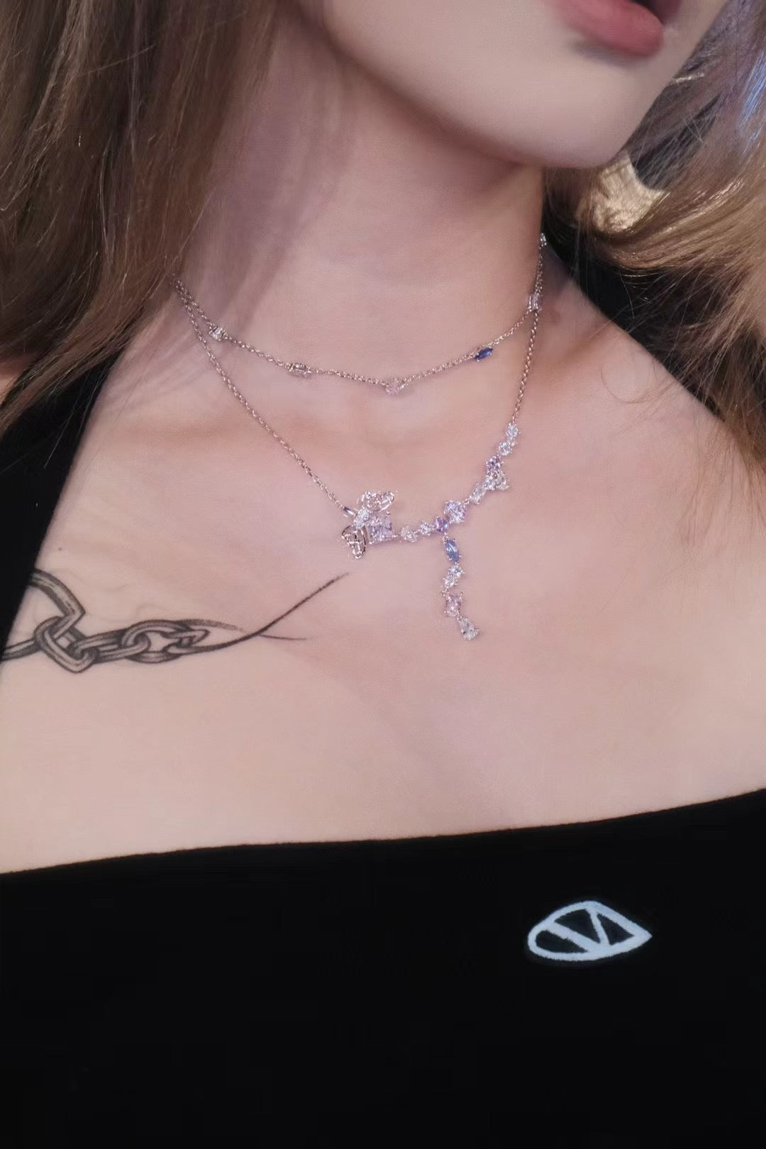 Poem Star Weaver Necklace-Bluey pink
