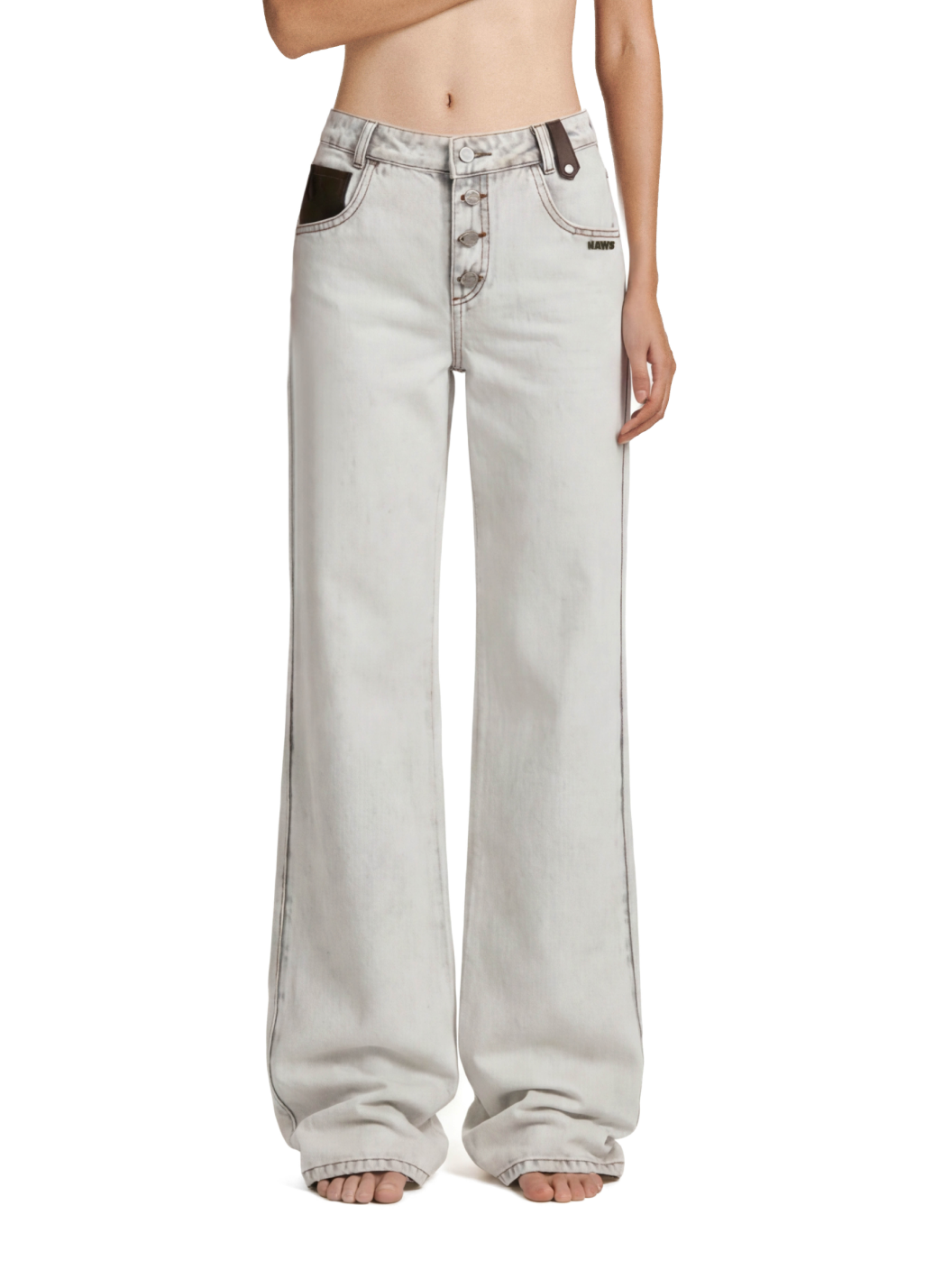 NAWS +5CM BUFFED JEANS ALMOND WHITE