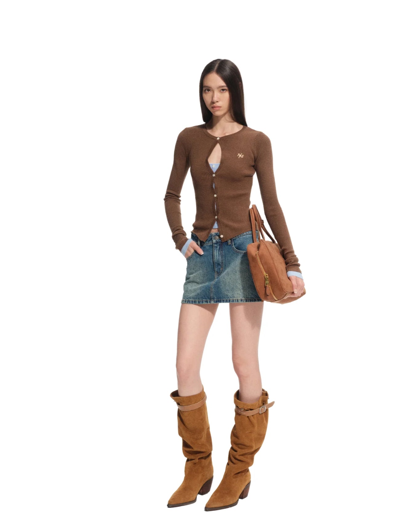 NAWS CHESTNUT BROWN PERTH KNIT TOP
