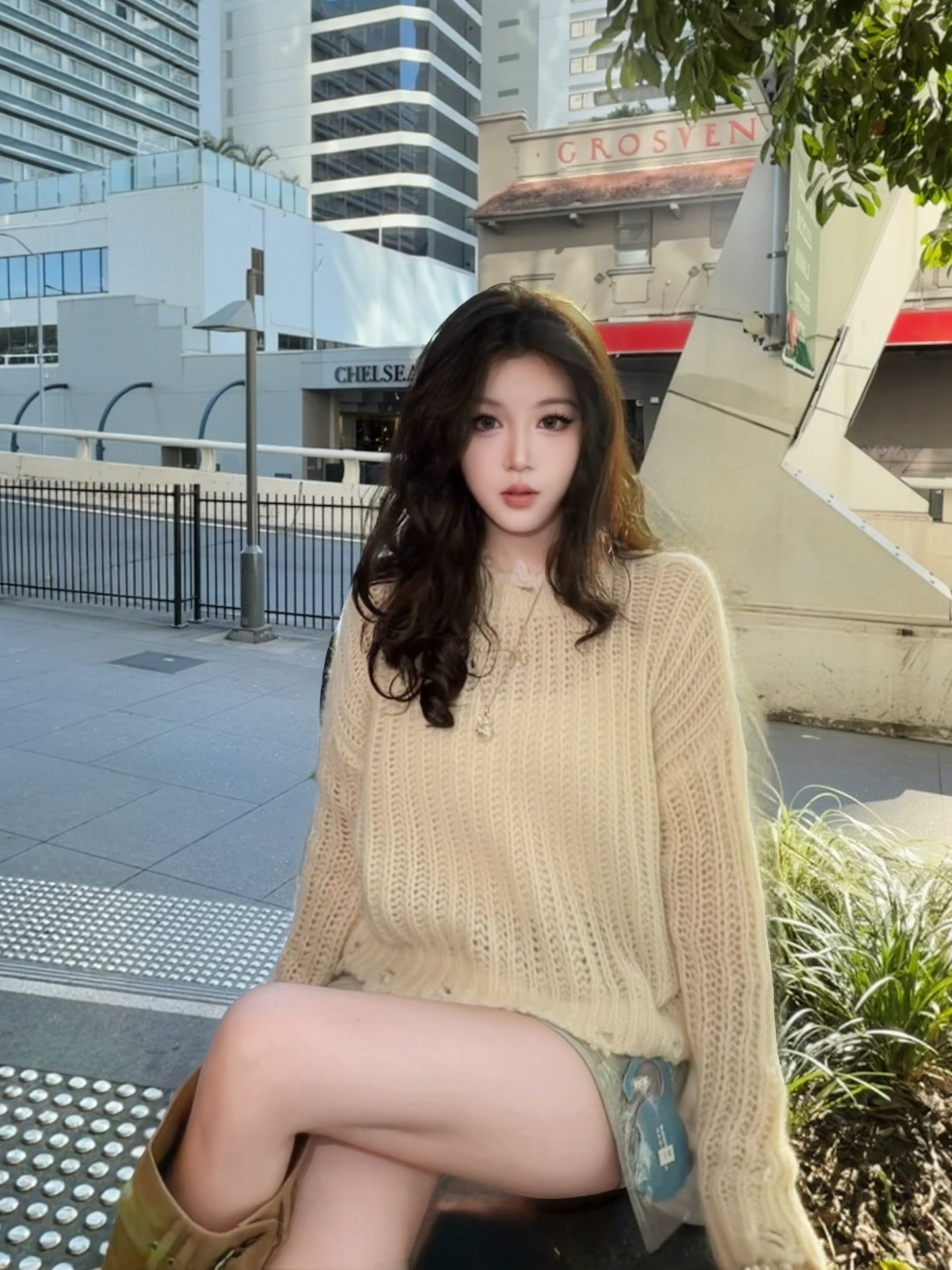 NAWS DISTRESSED SWEATER