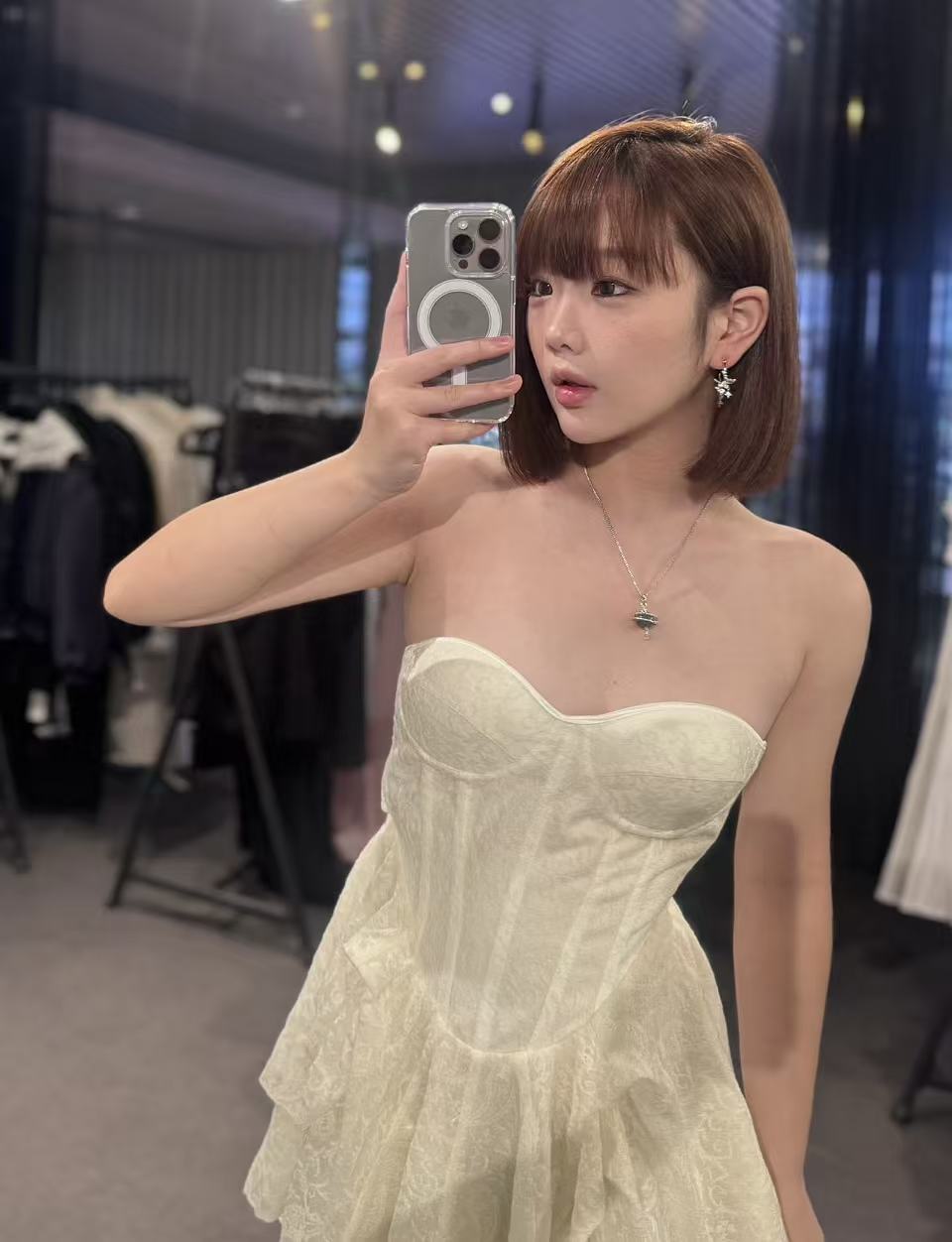 Crow Crew creamy corset dress