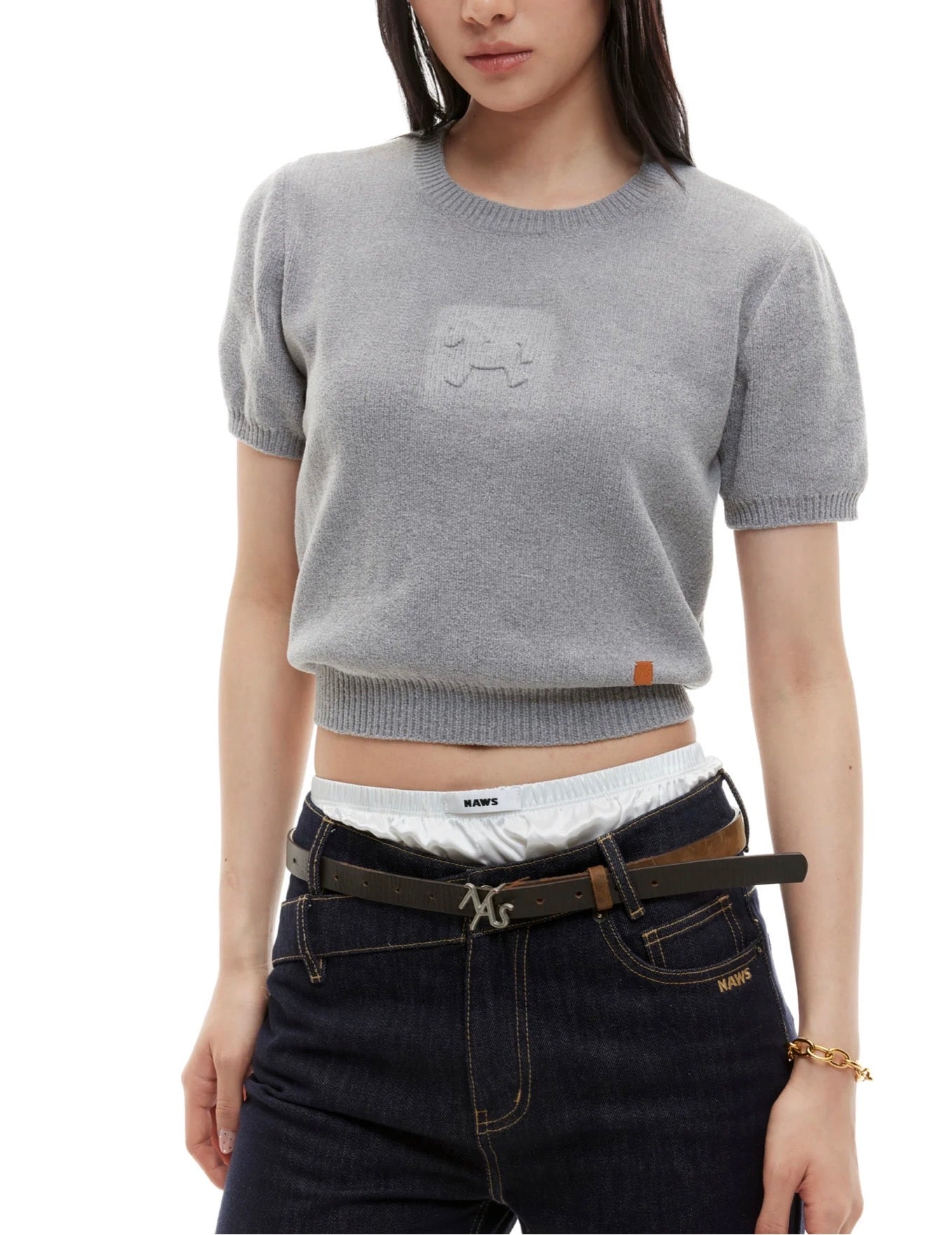 NAWS FIR GRAY PONY KNIT TEE