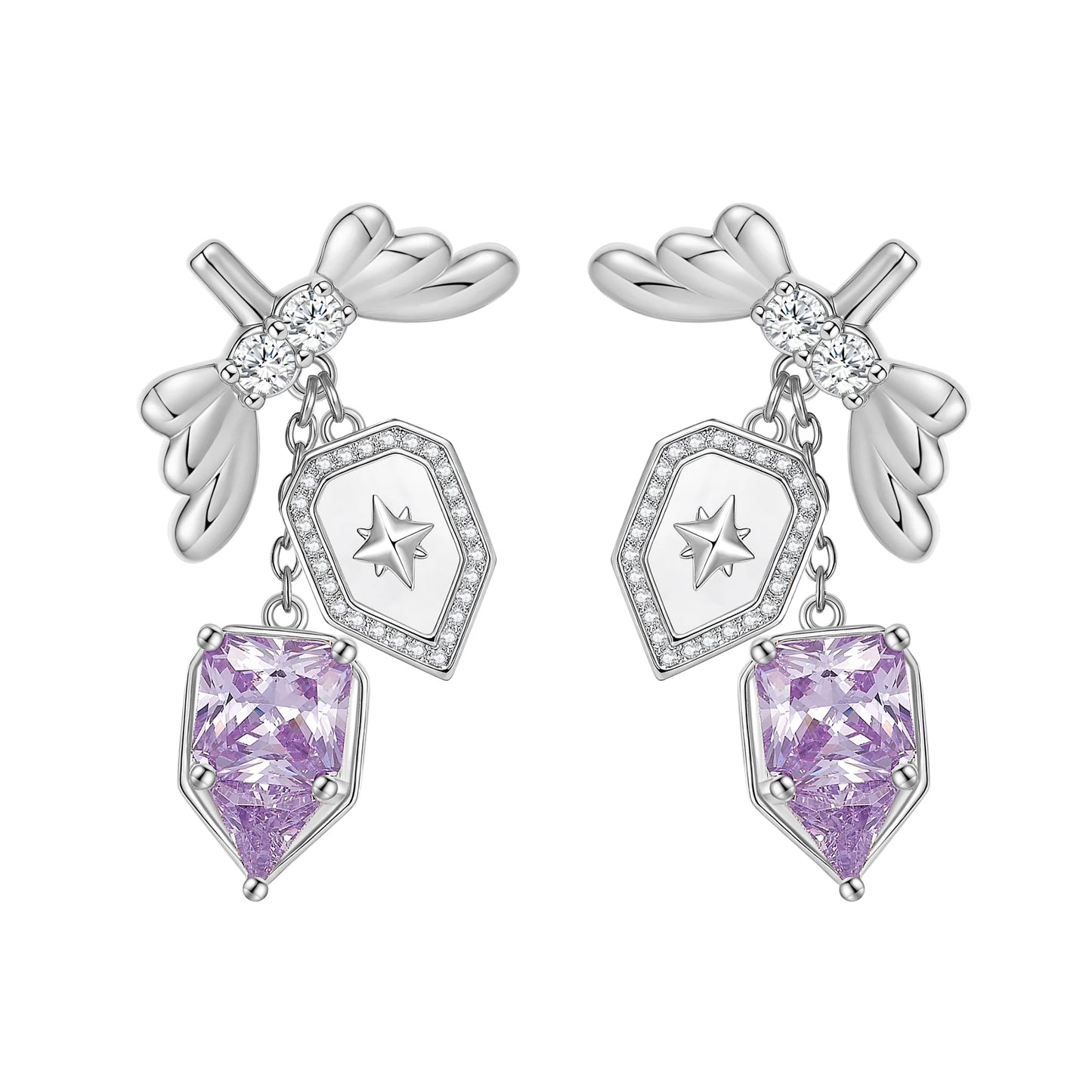 Poem Dreamguardian Earring-purple
