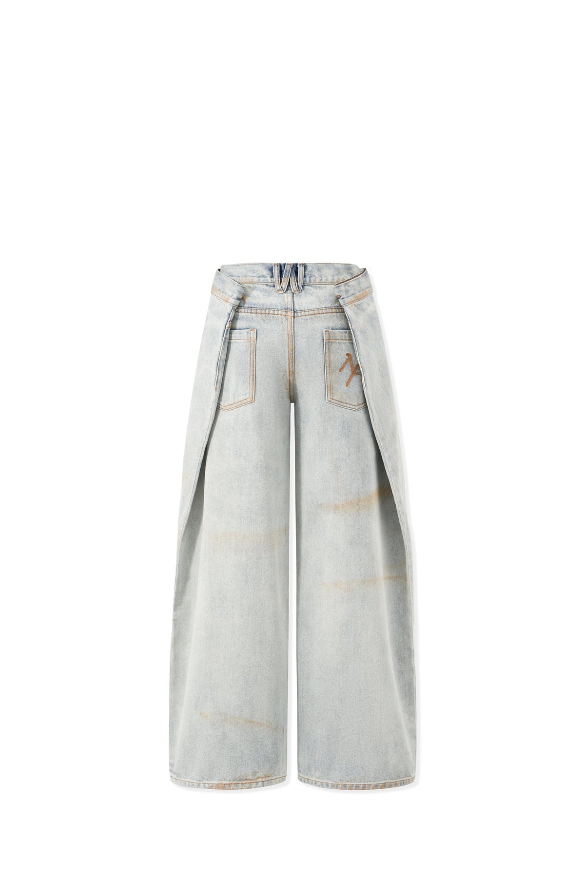 NAWS WHITE CERAMIC DENIM SACK JEANS