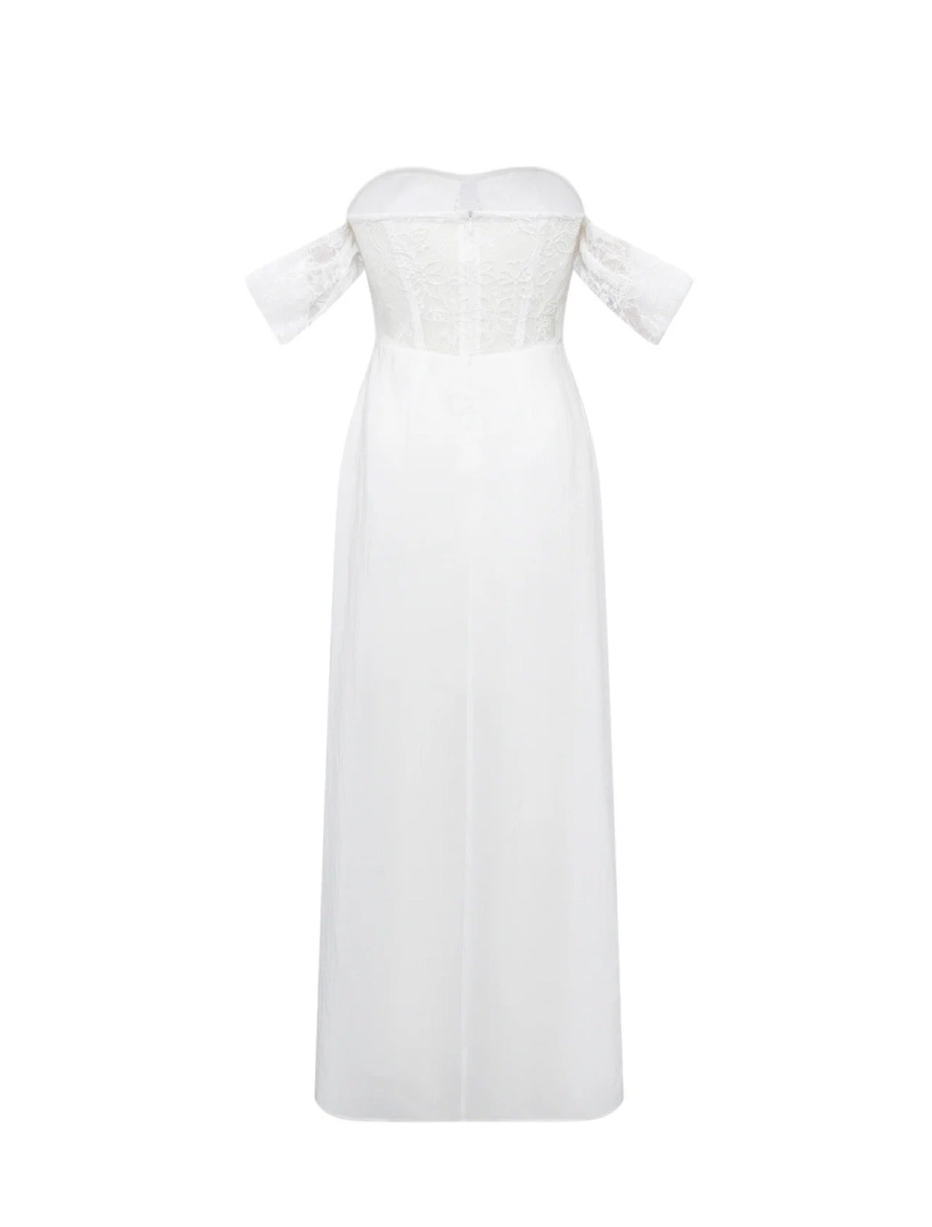 Crow Crew white lace corset dress
