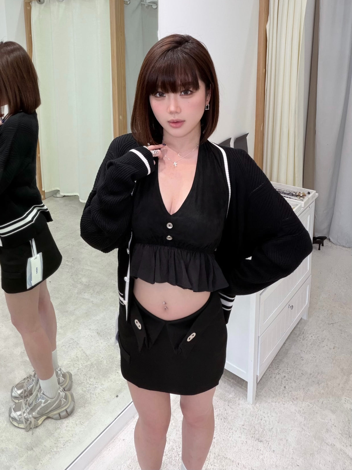 NAWS LACQUER BLACK NEWPORT RESORT KNITWEAR