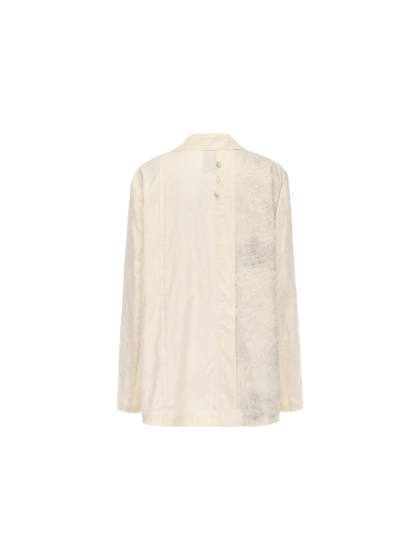 ELYWOOD APRICOT LACE PANEL BLAZER