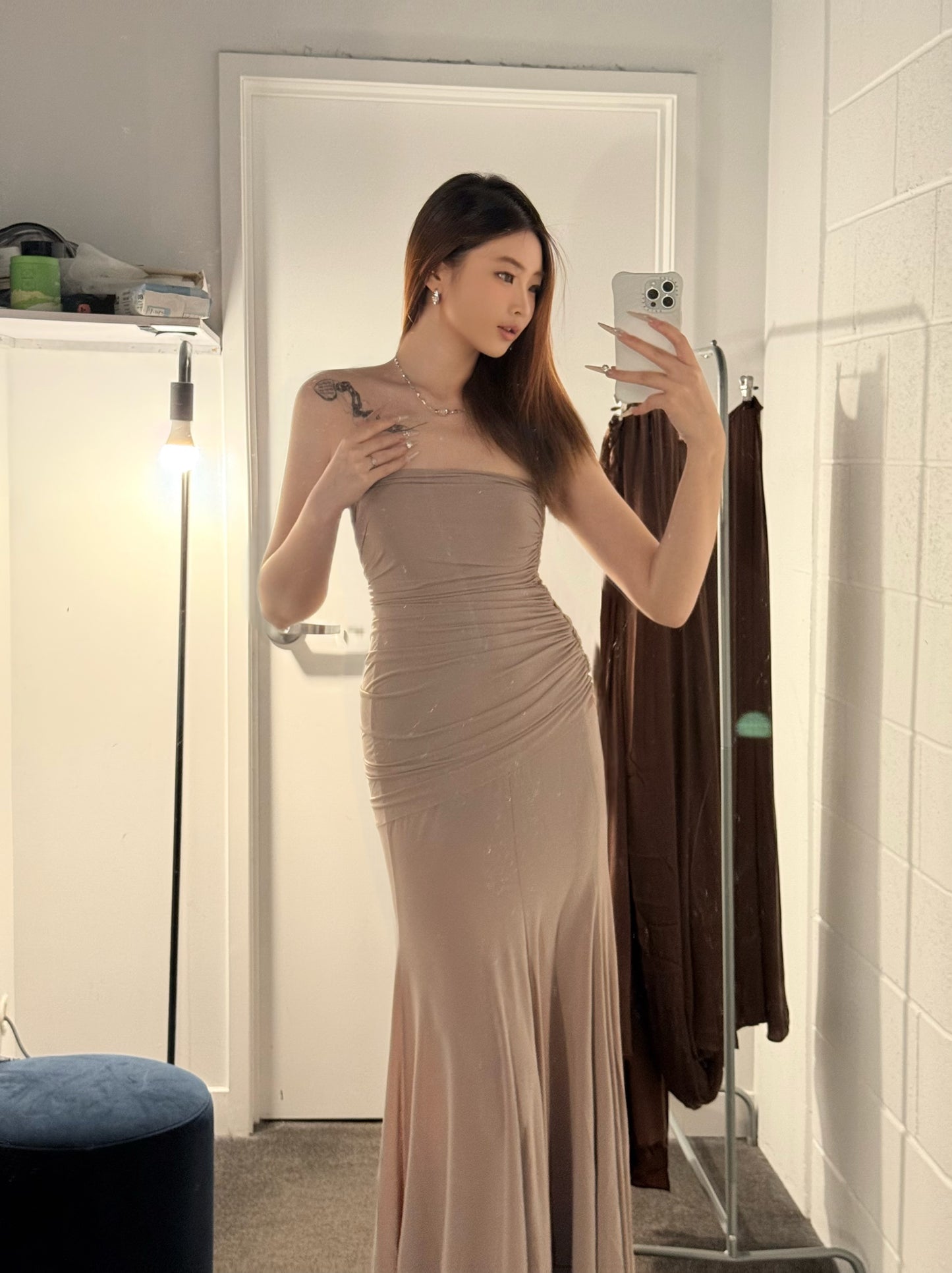 Elywood SOFT PINK PLEATED DRESS
