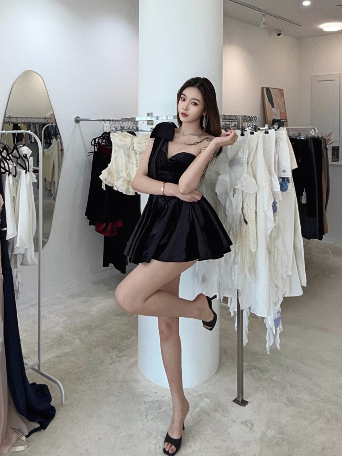 Nana Jacqueline Zephina Velvet Mini Dress