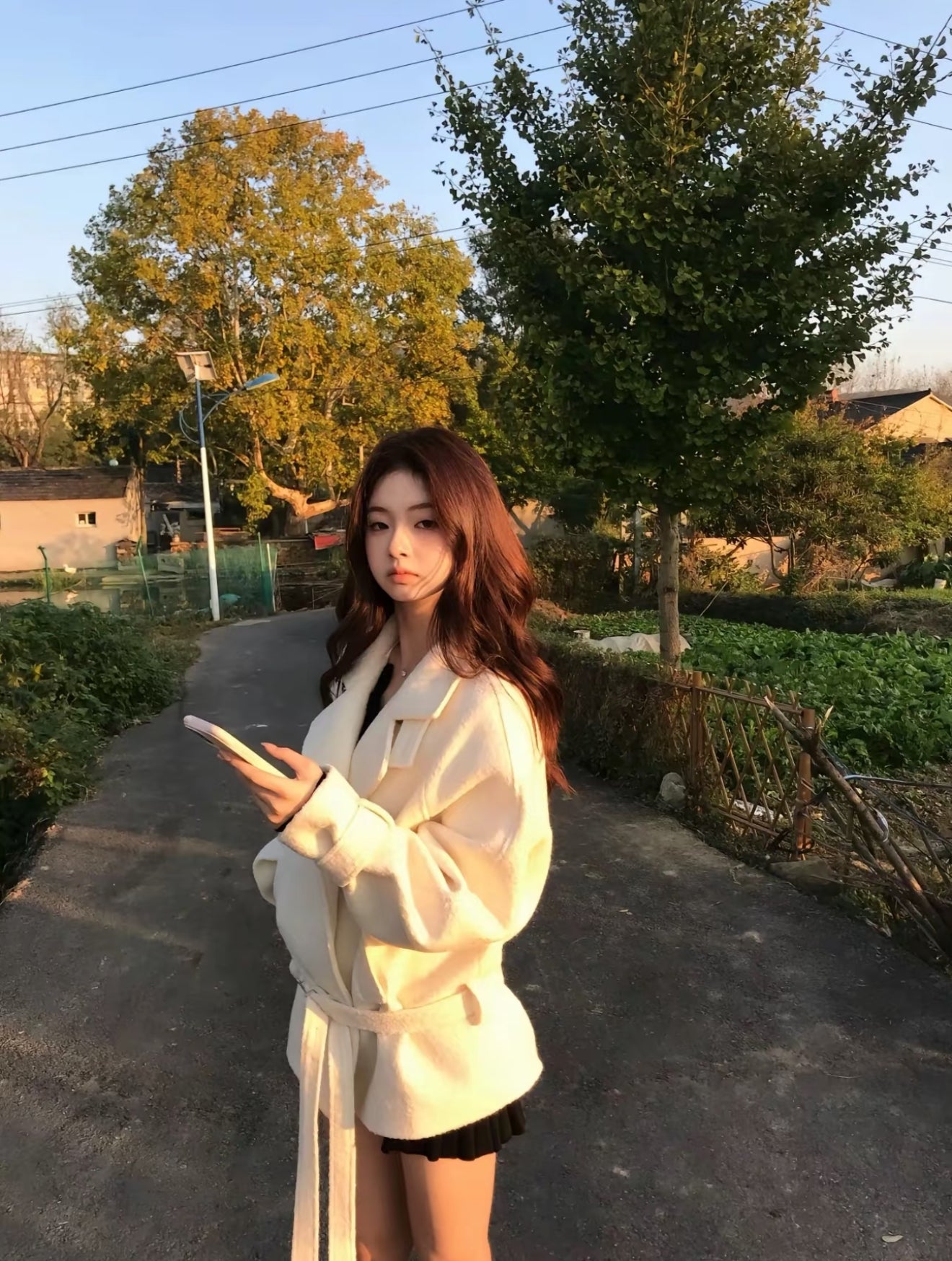 NAWS white wool coat