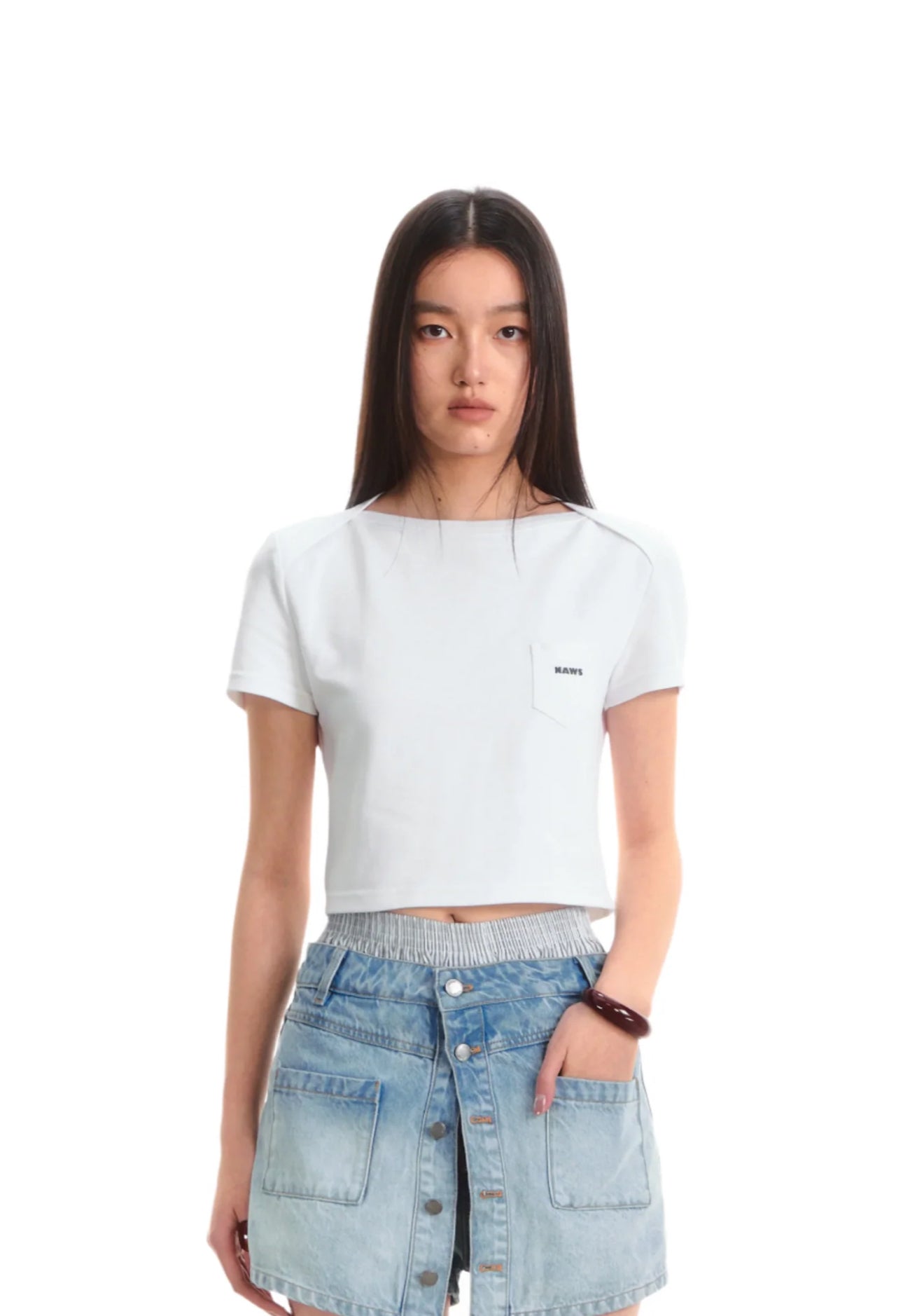 NAWS WHITE MESSENGER TEE
