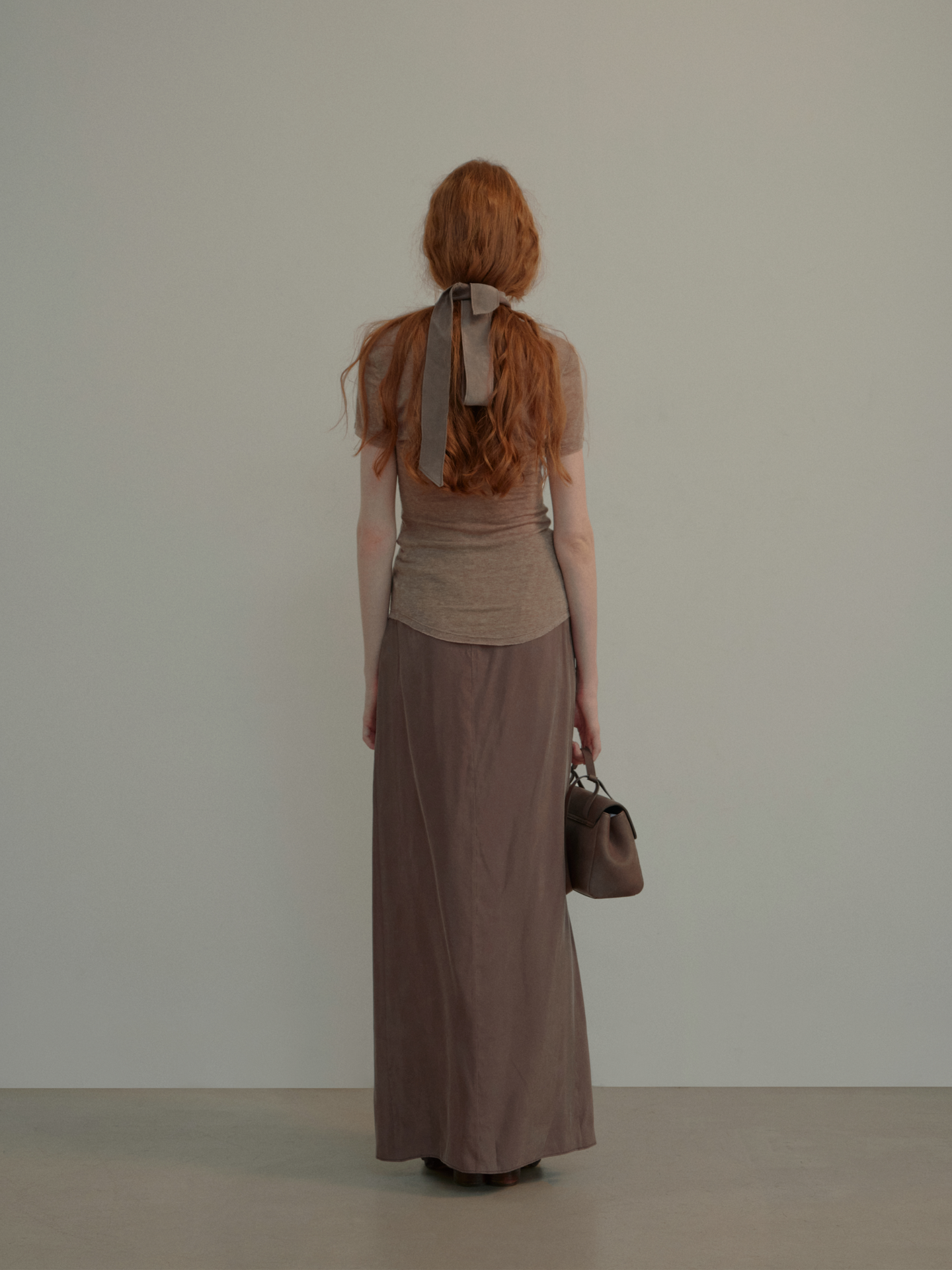 Elywood PURPLE-BROWN PLEATED SKIRT