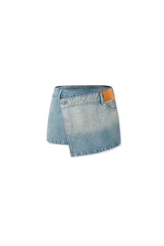 NAWS 5-CARAT ORIGAMI DENIM SKIRT