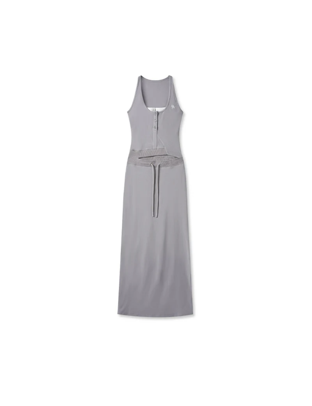 NAWS SEAGULL GRAY OBSIDIAN STRAPLESS DRESS