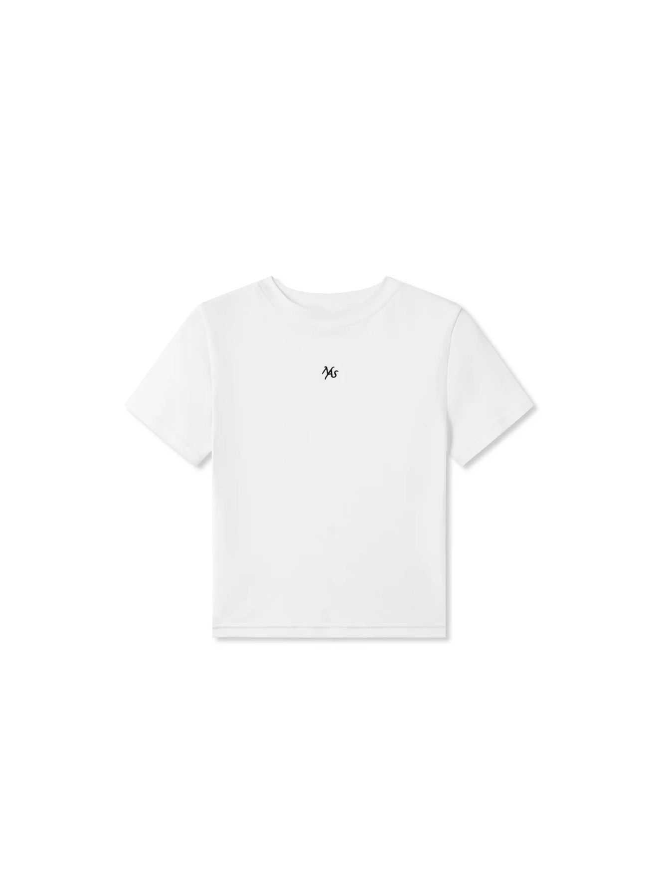 NAWS CREAM WHITE CLASSIC BADGE SLIM-FIT TEE