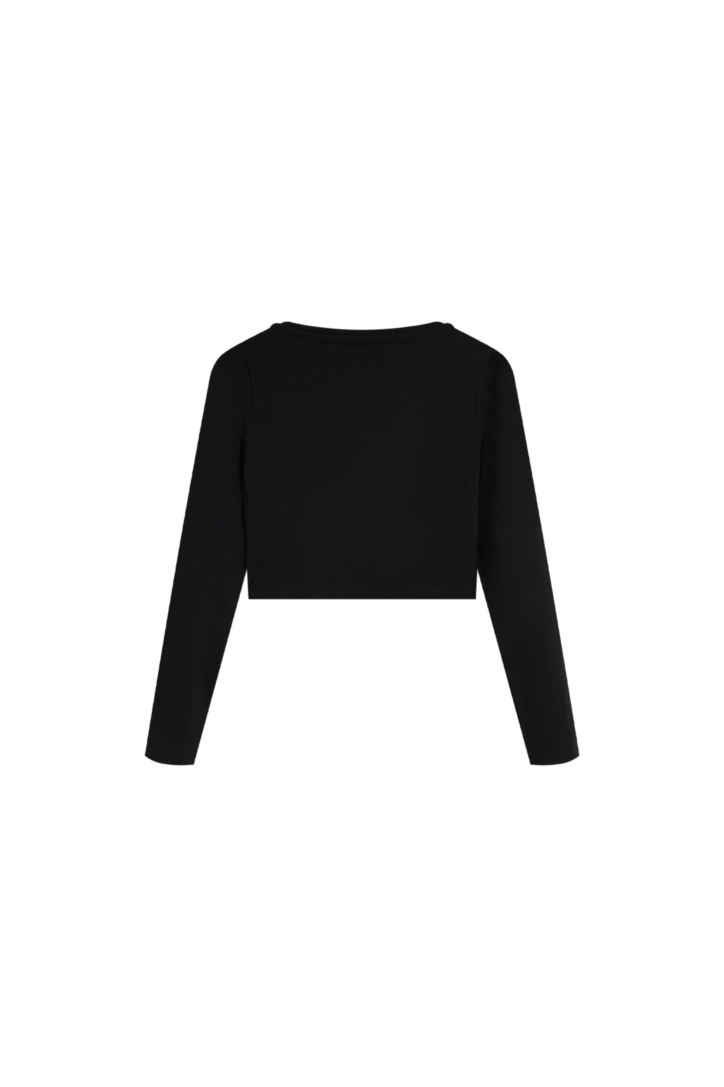YJ1 BOW LOW-CUT LONG-SLEEVED TOP