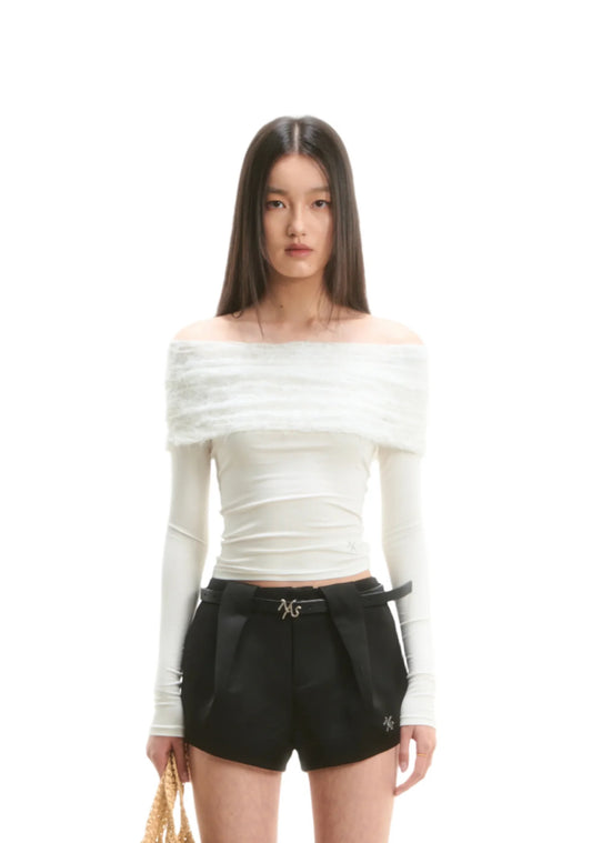 NAWS WHITE ICY-ROSE LONG SLEEVE TEE