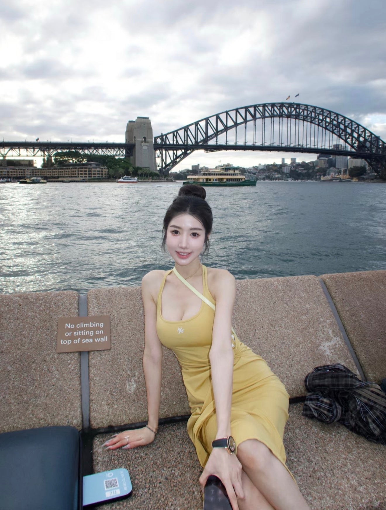 NAWS SKIN TWIST DRESS IN YELLOW